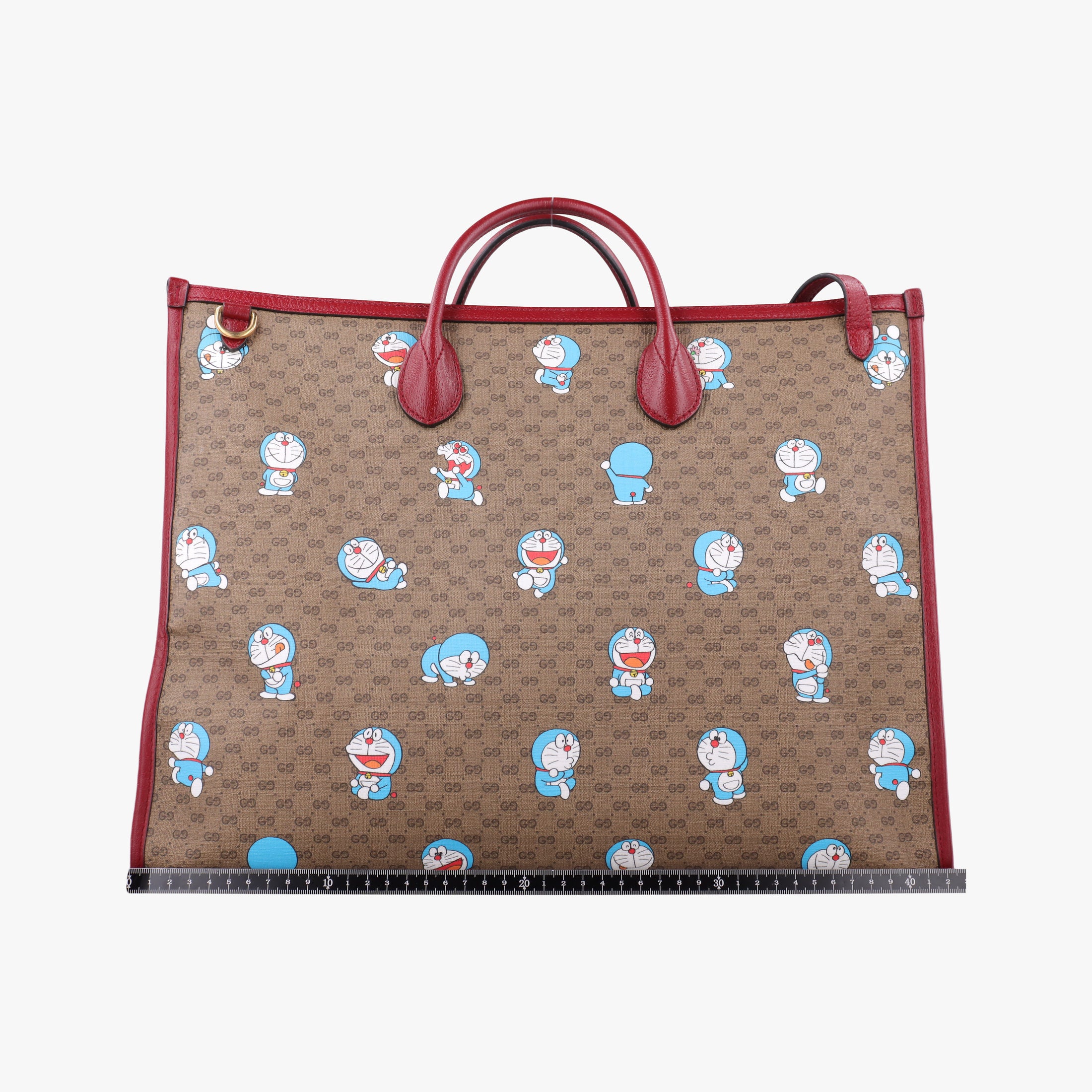 Fujiko-Pro Doraemon Micro GG Supreme Beige × Red × Multicolor PVC coated canvas×Leather 653952 B033864026フジコ プロ ドラえもん マイクロGGスプリーム ベージュ×レッド×マルチカラー PVCコーティングキャンバス×レザー 653952 B033864026