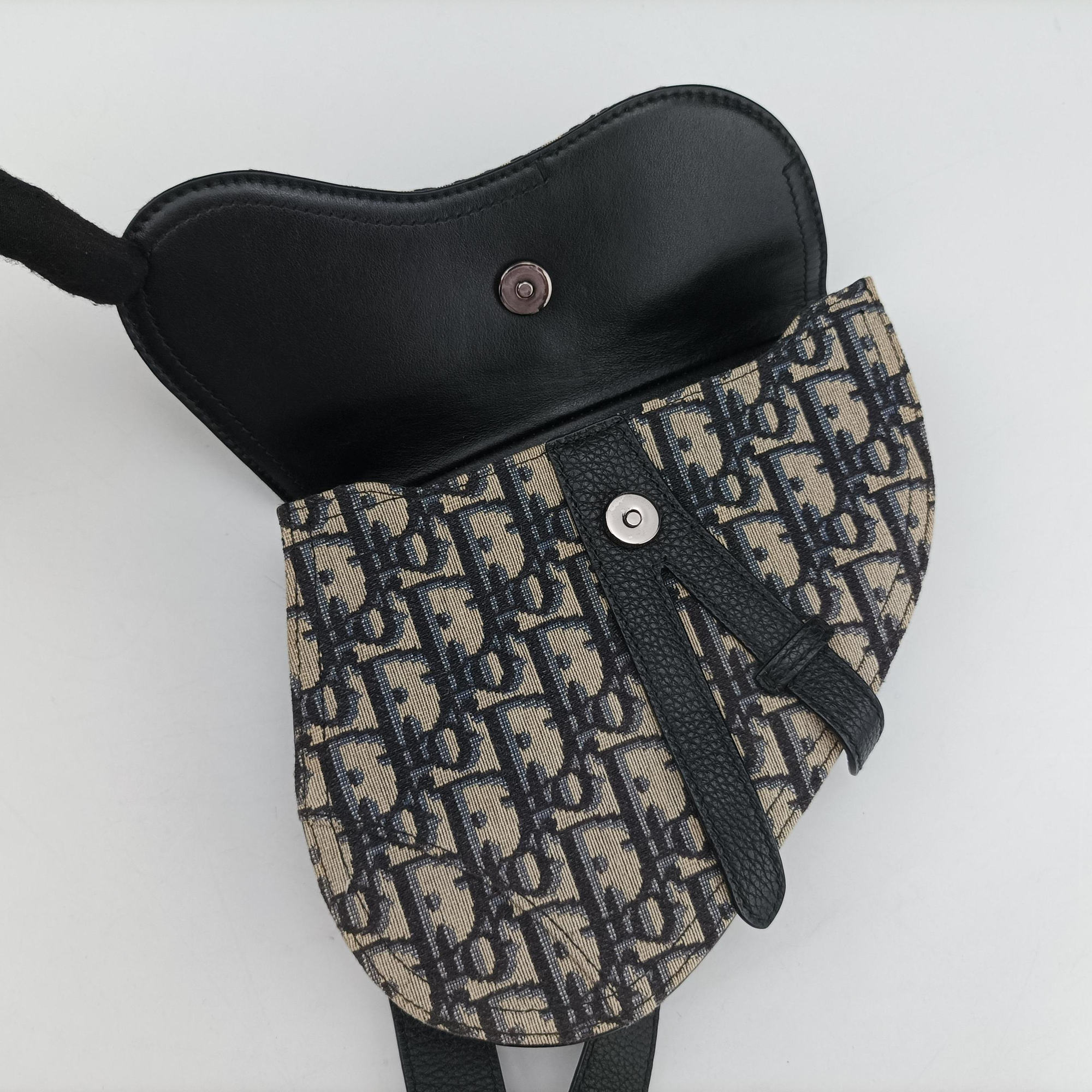 Saddle Gray×Navy×Black Jacquard×Leather 19-BO-0220サドル グレー×ネイビー×ブラック ジャガード×レザー 19-BO-0220