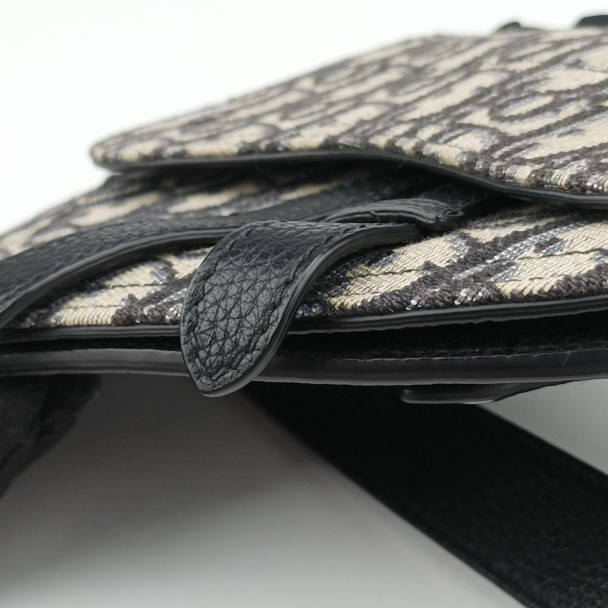 Saddle Gray×Navy×Black Jacquard×Leather 19-BO-0220サドル グレー×ネイビー×ブラック ジャガード×レザー 19-BO-0220