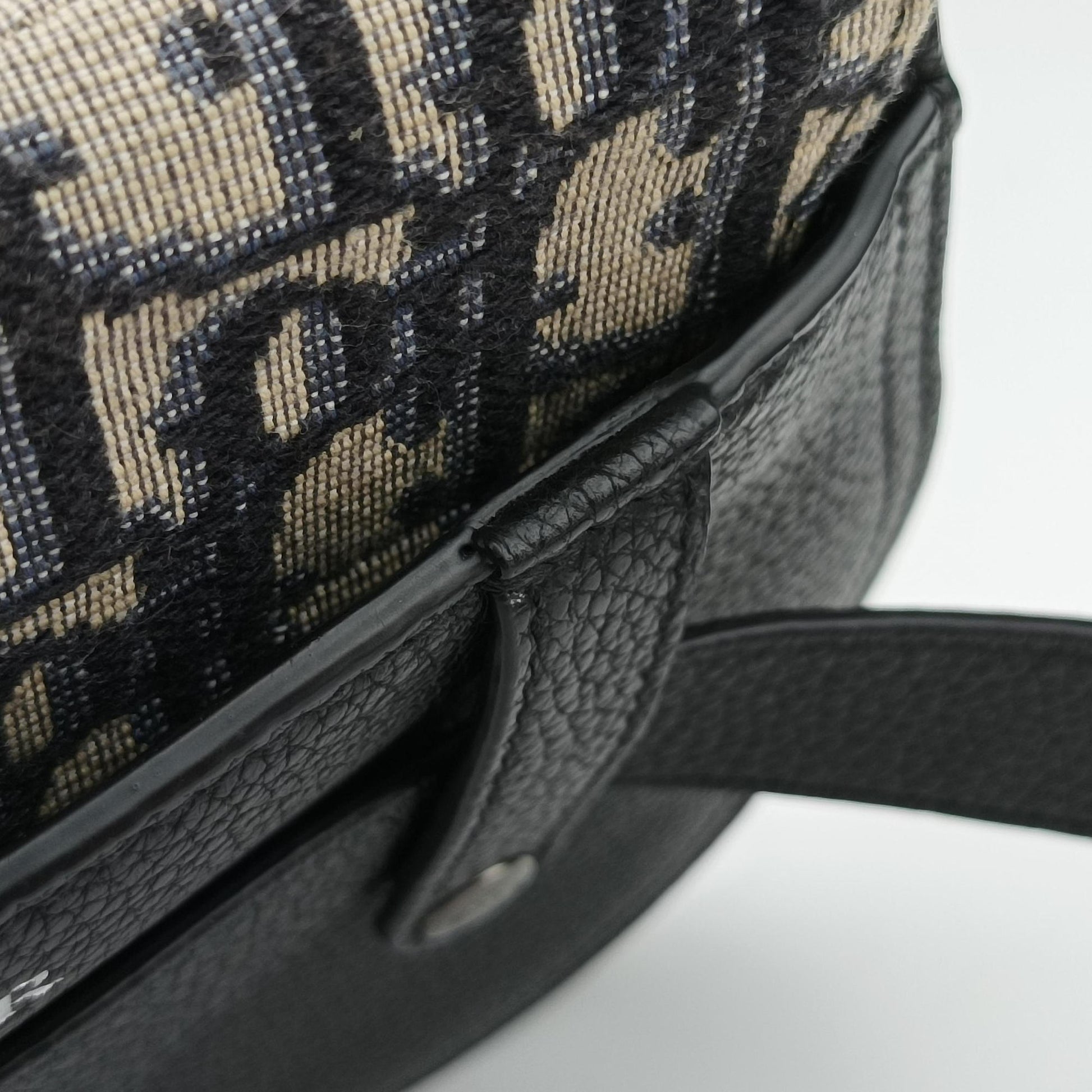 Saddle Gray×Navy×Black Jacquard×Leather 19-BO-0220サドル グレー×ネイビー×ブラック ジャガード×レザー 19-BO-0220