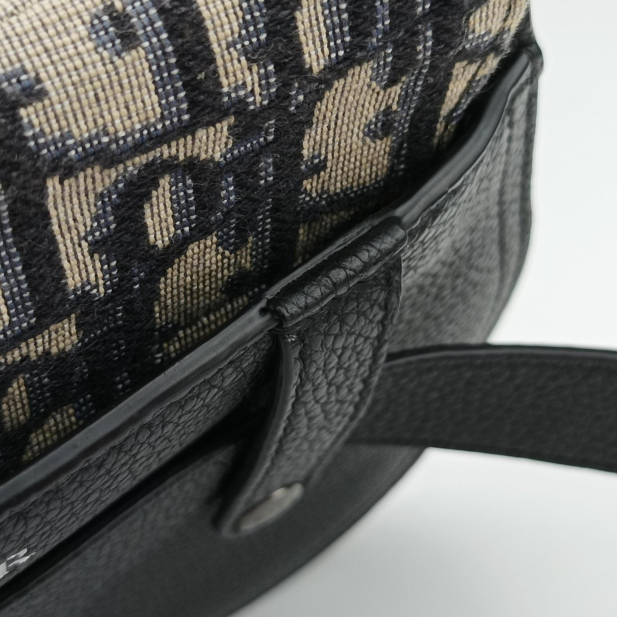 Saddle Gray×Navy×Black Jacquard×Leather 19-BO-0220サドル グレー×ネイビー×ブラック ジャガード×レザー 19-BO-0220