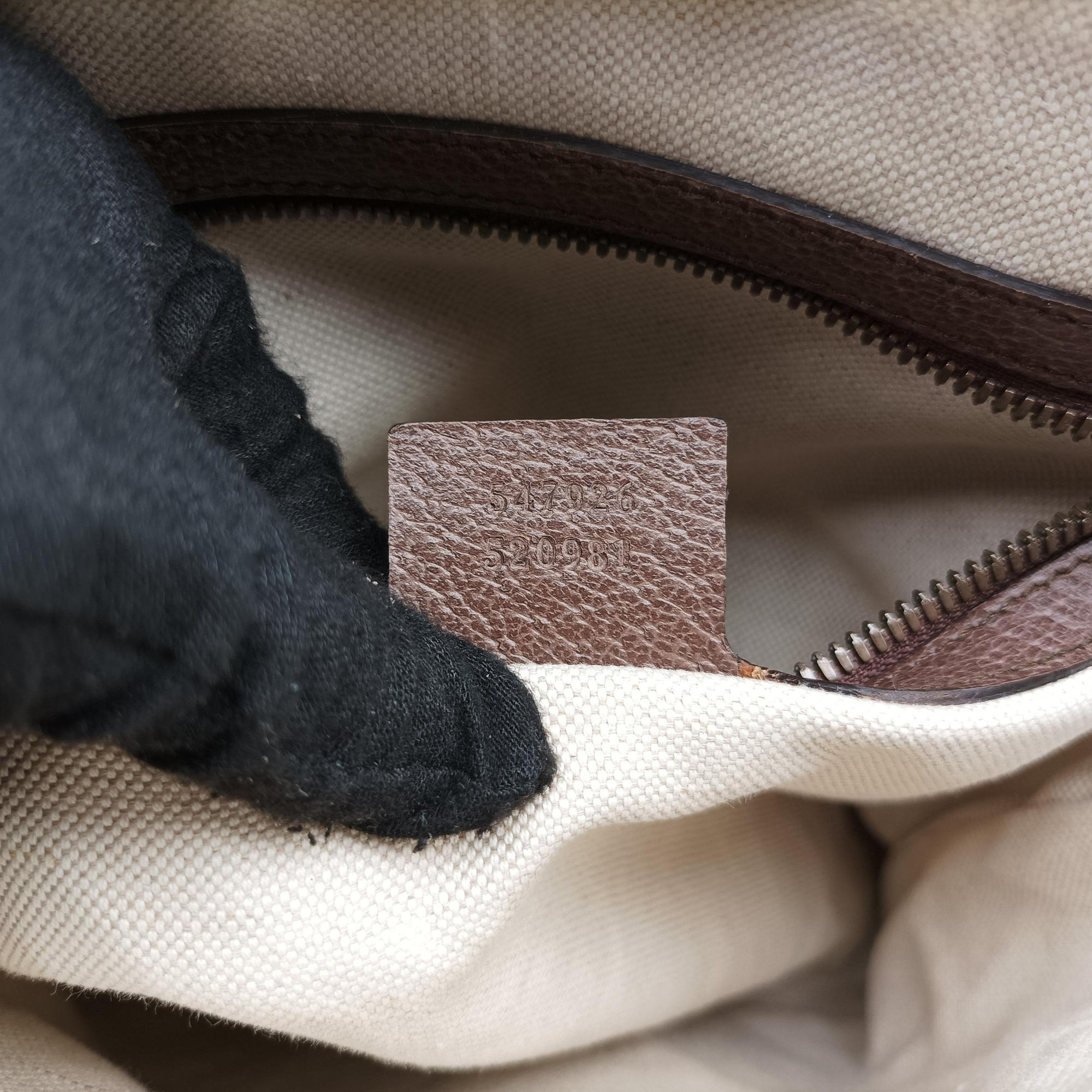 Ophidia brown×Beige PVC coated canvas×Leather 547926 G028721247オフィディア ブラウン×ベージュ PVCコーティングキャンバス×レザー 547926 G028721247