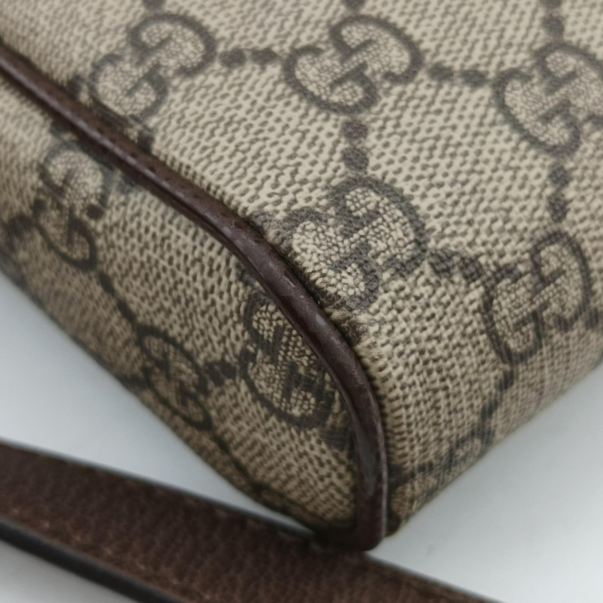 Ophidia brown×Beige PVC coated canvas×Leather 547926 G028721247オフィディア ブラウン×ベージュ PVCコーティングキャンバス×レザー 547926 G028721247