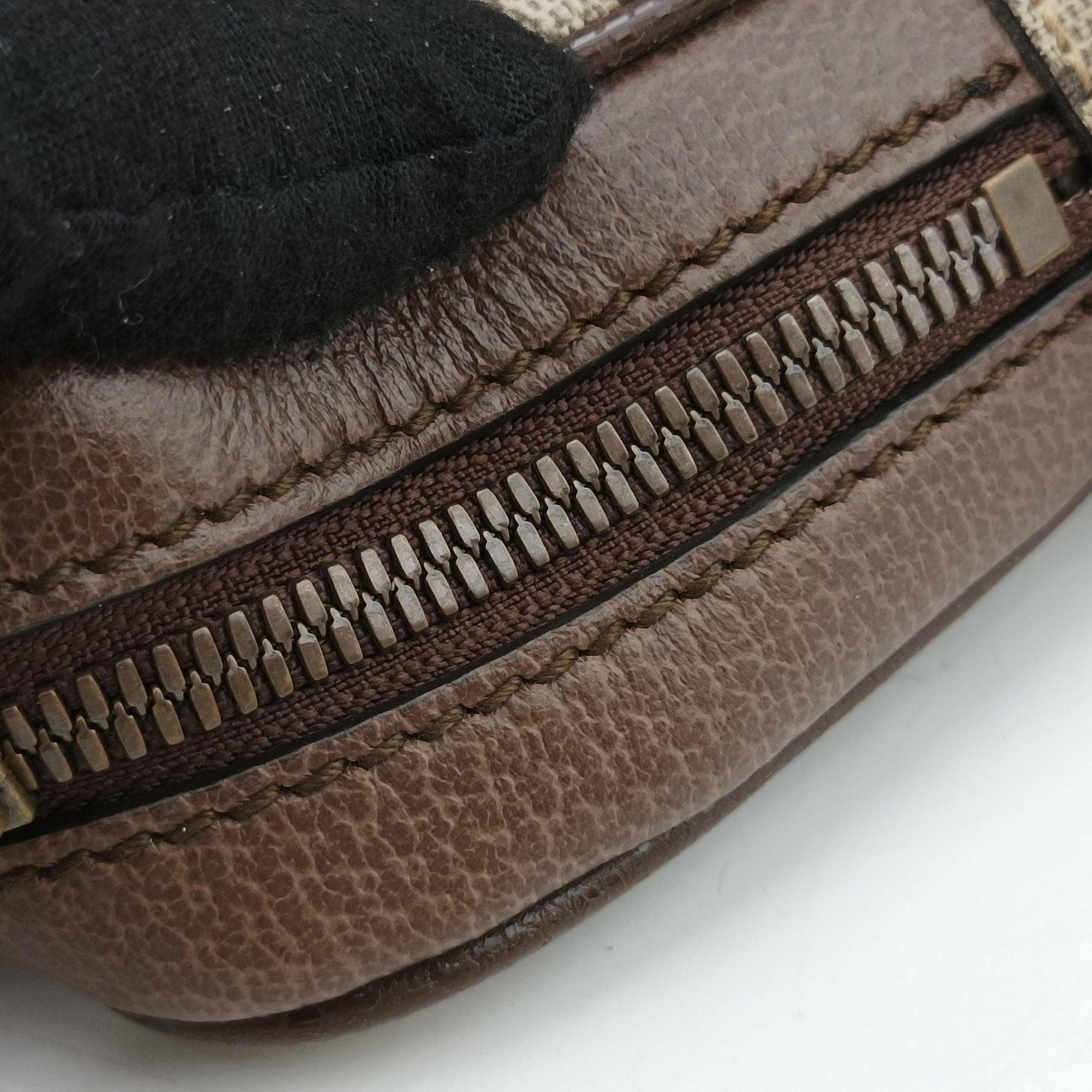 Ophidia brown×Beige PVC coated canvas×Leather 547926 G028721247オフィディア ブラウン×ベージュ PVCコーティングキャンバス×レザー 547926 G028721247