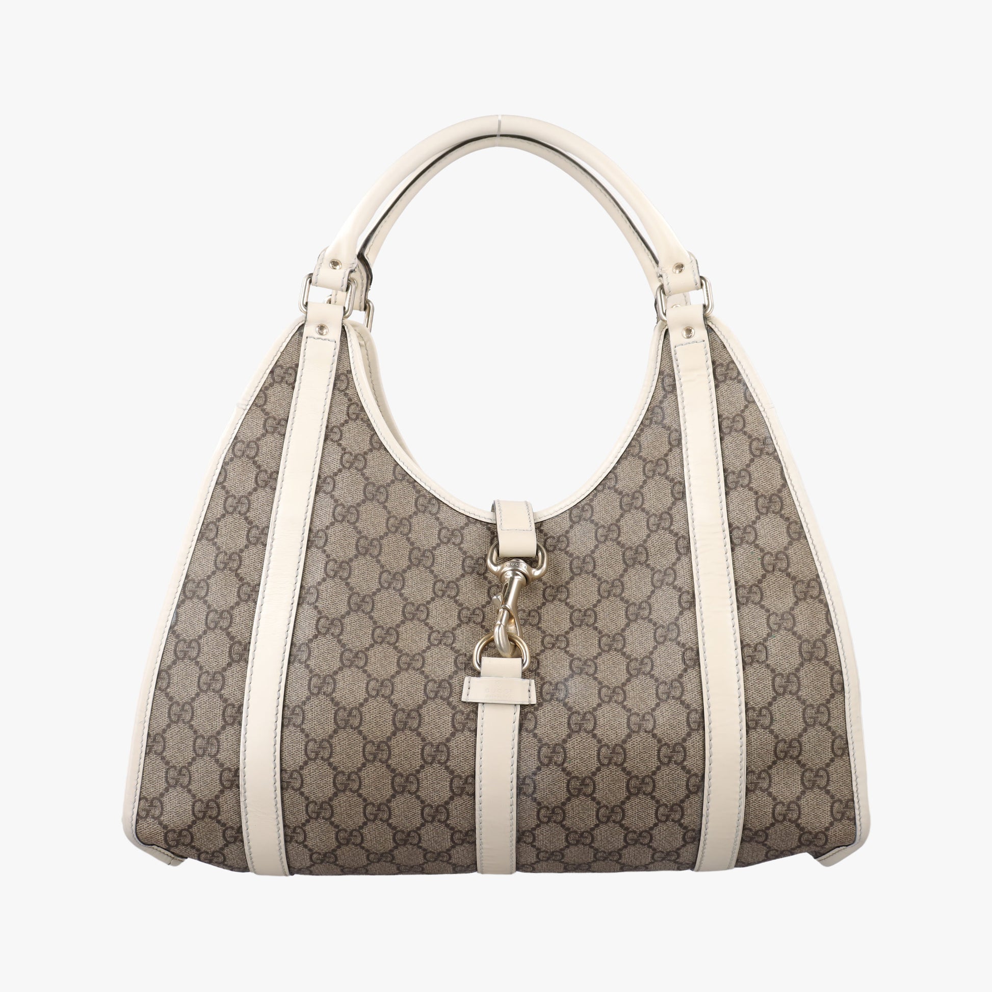 Jackie Brown×White PVC coated canvas×Leather 203494 A4131779ジャッキー ブラウン×ホワイト PVCコーティングキャンバス×レザー 203494 A4131779