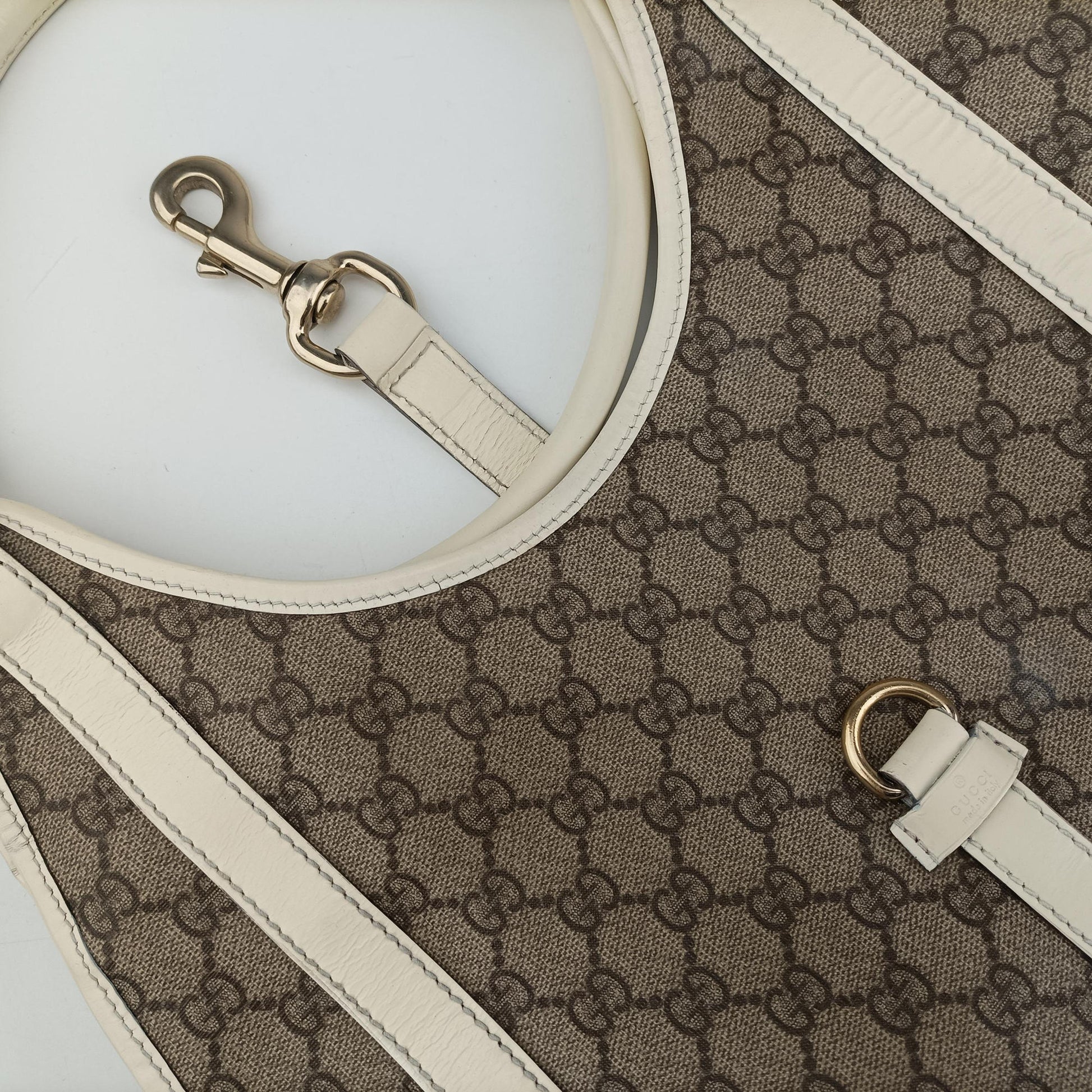 Jackie Brown×White PVC coated canvas×Leather 203494 A4131779ジャッキー ブラウン×ホワイト PVCコーティングキャンバス×レザー 203494 A4131779