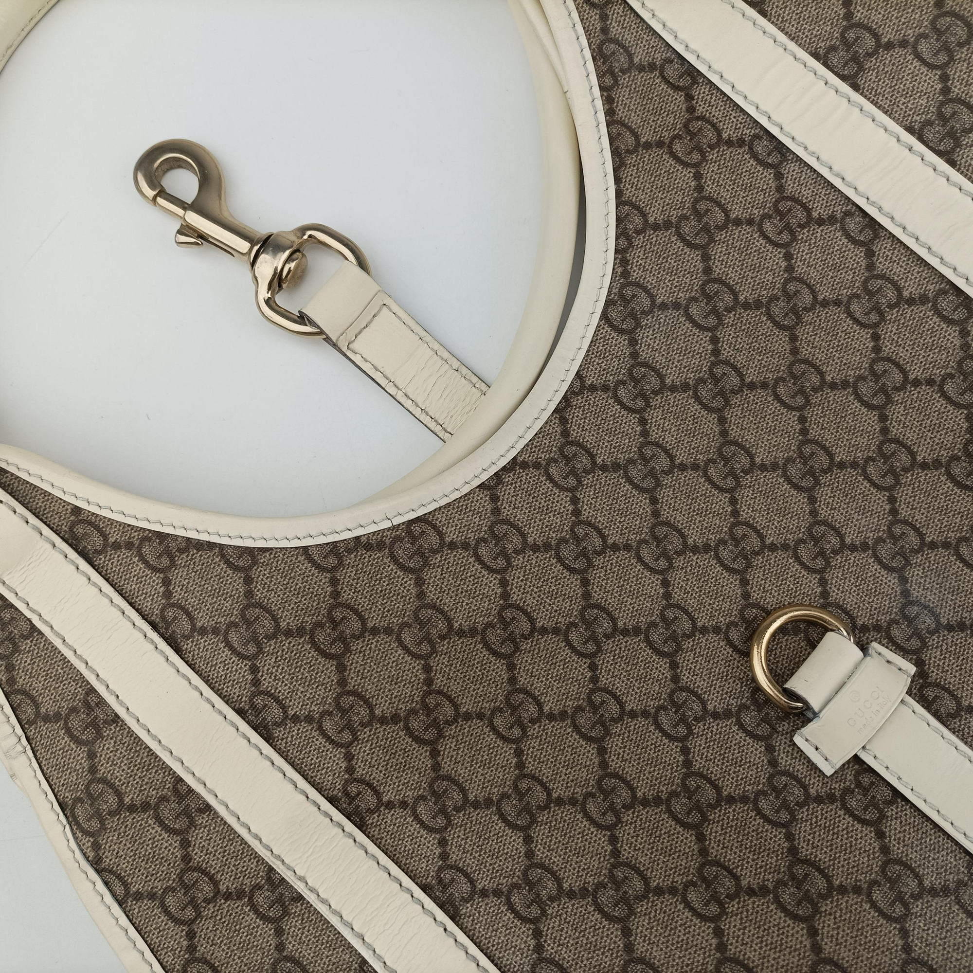 Jackie Brown×White PVC coated canvas×Leather 203494 A4131779ジャッキー ブラウン×ホワイト PVCコーティングキャンバス×レザー 203494 A4131779