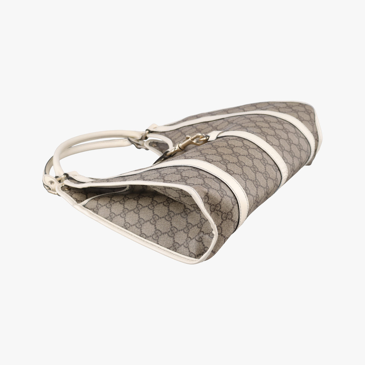 Jackie Brown×White PVC coated canvas×Leather 203494 A4131779ジャッキー ブラウン×ホワイト PVCコーティングキャンバス×レザー 203494 A4131779
