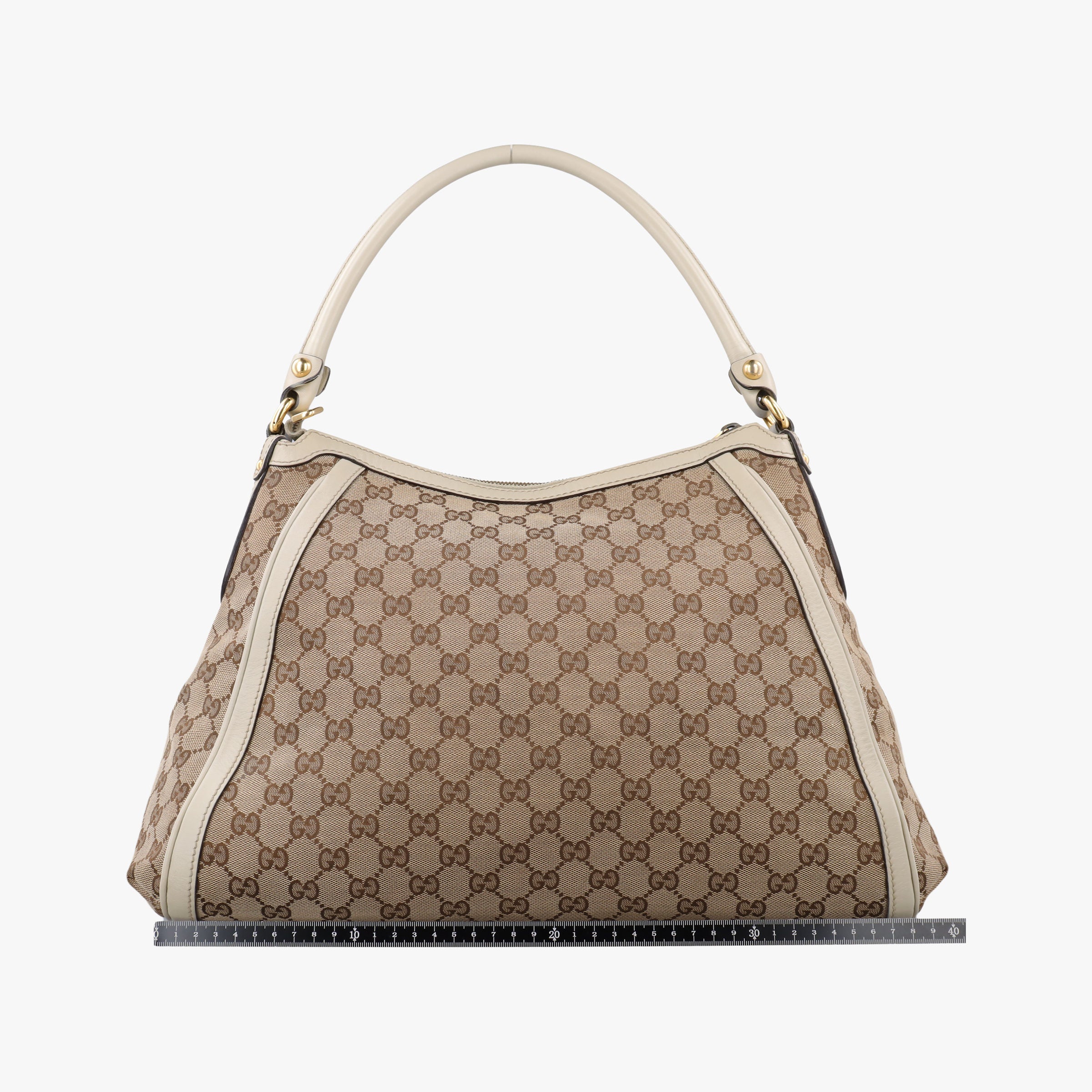 Guccissima Beige x Brown Canvas×Leather 282297 G012747145グッチシマ ベージュ×ブラウン キャンバス×レザー 282297 G012747145