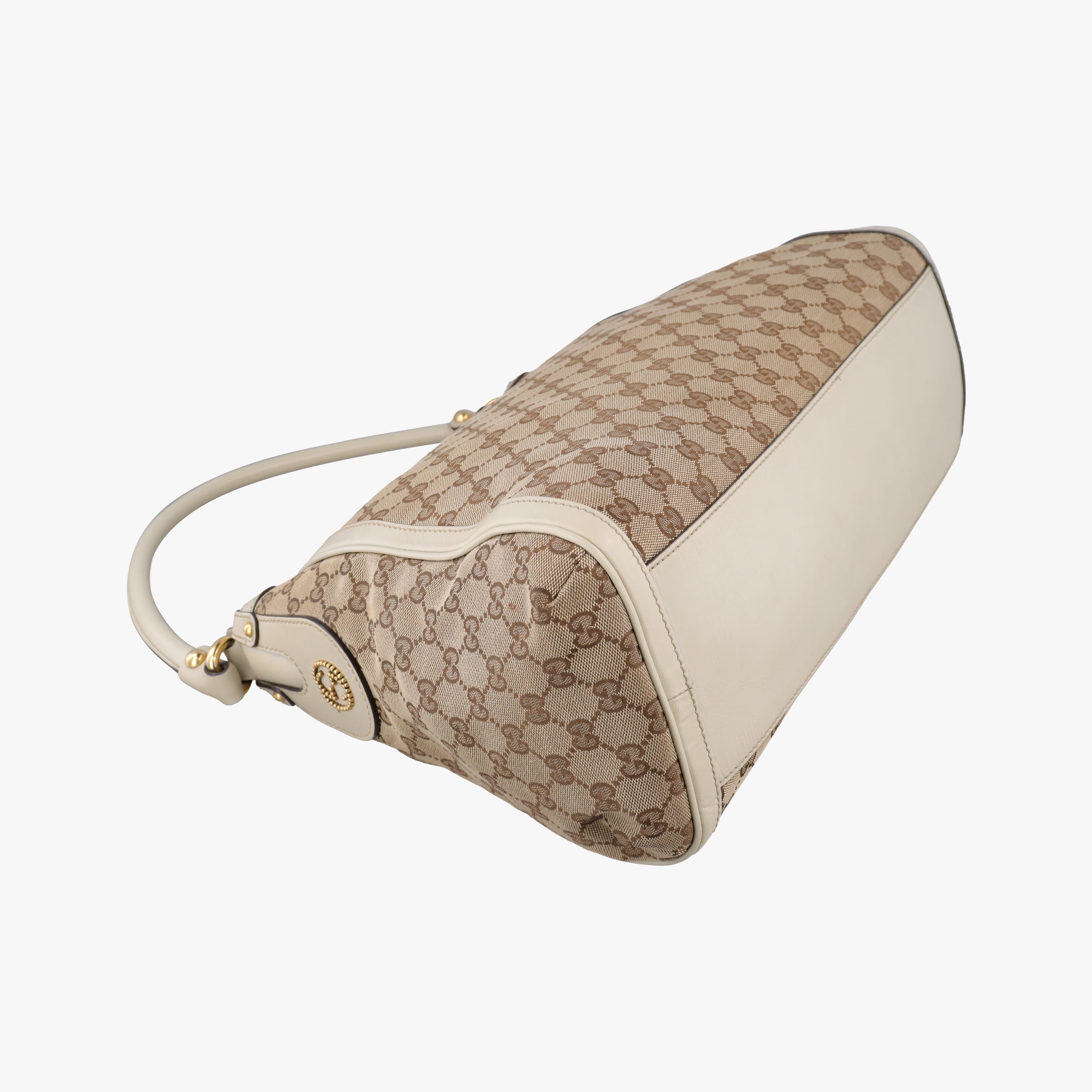 Guccissima Beige x Brown Canvas×Leather 282297 G012747145グッチシマ ベージュ×ブラウン キャンバス×レザー 282297 G012747145
