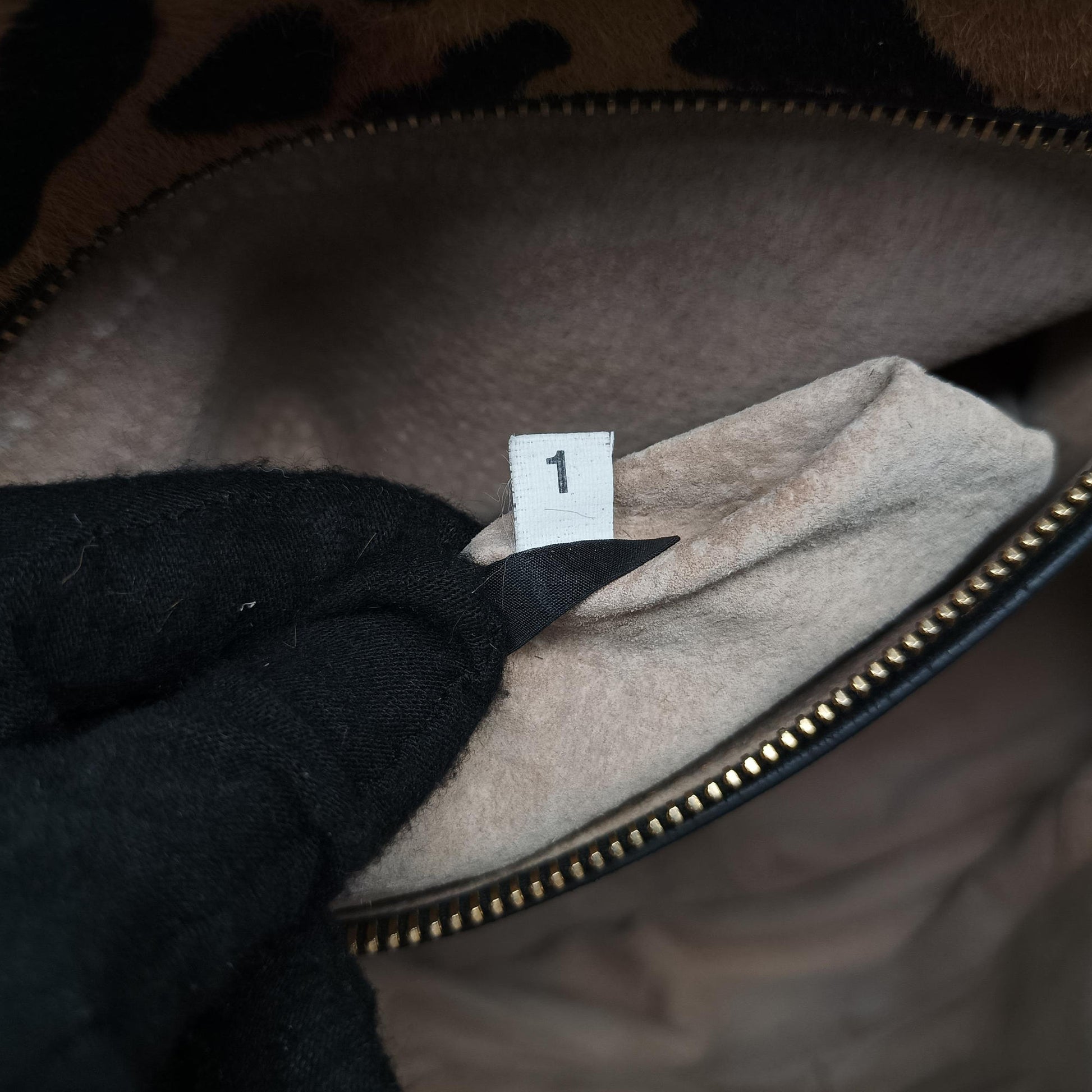 Leopard Print beige×Multicolour ponyhair×leather 7 1ヒョウ柄 ベージュ×マルチカラー ハラコ×レザー 7 1