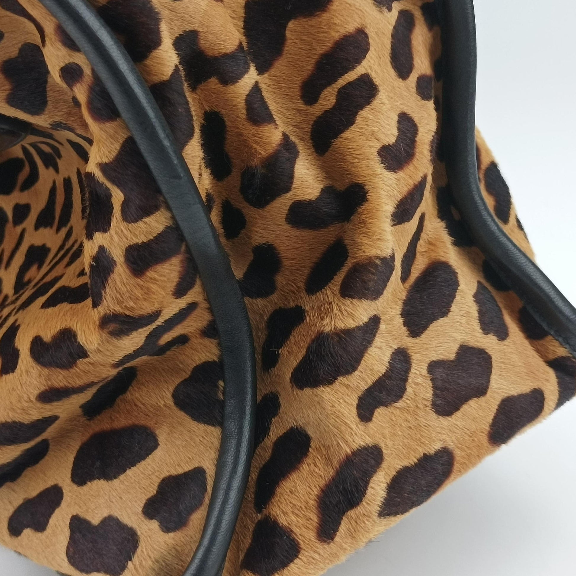 Leopard Print beige×Multicolour ponyhair×leather 7 1ヒョウ柄 ベージュ×マルチカラー ハラコ×レザー 7 1