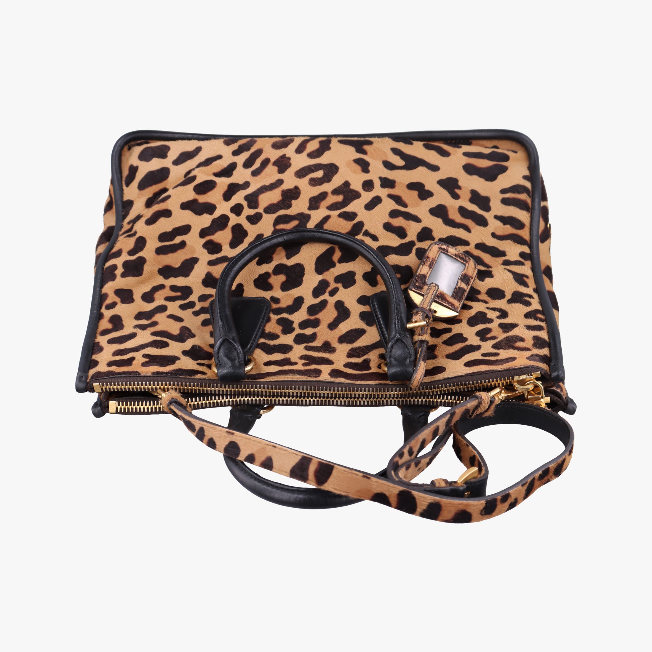 Leopard Print beige×Multicolour ponyhair×leather 7 1ヒョウ柄 ベージュ×マルチカラー ハラコ×レザー 7 1