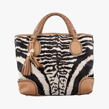 Zebra Printed Marrakech Black×White×Beige ponyhair×leather 257023 I010325295ゼブラプリントマラケシュ ブラック×ホワイト×ベージュ ハラコ×レザー 257023 I010325295