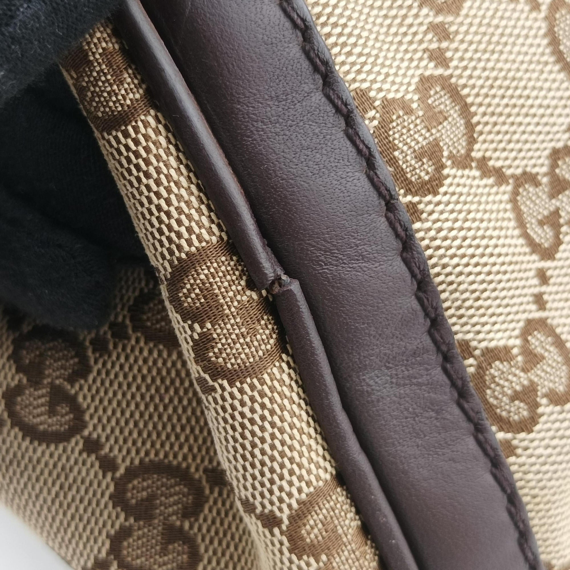 Sherry Line Brown×Beige×Red×Green canvas×leather 247205 Lot number unknownシェリーライン ブラウン×ベージュ×レッド×グリーン キャンバス×レザー 247205 製番不明
