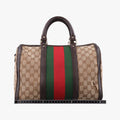 Sherry Line Brown×Beige×Red×Green canvas×leather 247205 Lot number unknownシェリーライン ブラウン×ベージュ×レッド×グリーン キャンバス×レザー 247205 製番不明