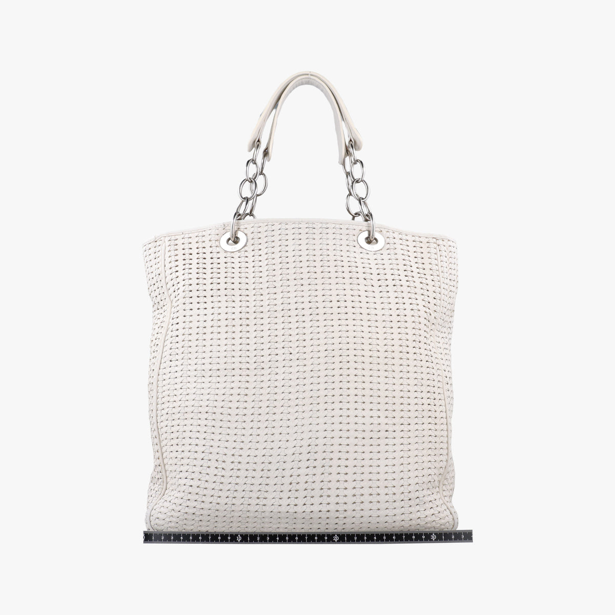 Soft Lady Dior Canage INTRECCIATO Tote White lambskin 01-RU-0048ソフト レディディオール カナージュ イントレチャート トート ホワイト ラムスキン 01-RU-0048