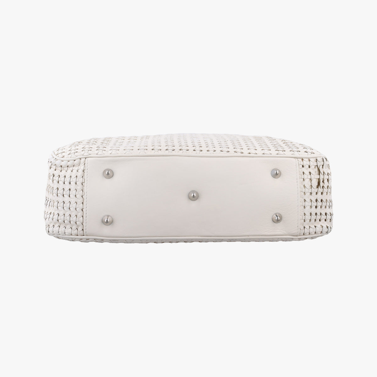 Soft Lady Dior Canage INTRECCIATO Tote White lambskin 01-RU-0048ソフト レディディオール カナージュ イントレチャート トート ホワイト ラムスキン 01-RU-0048