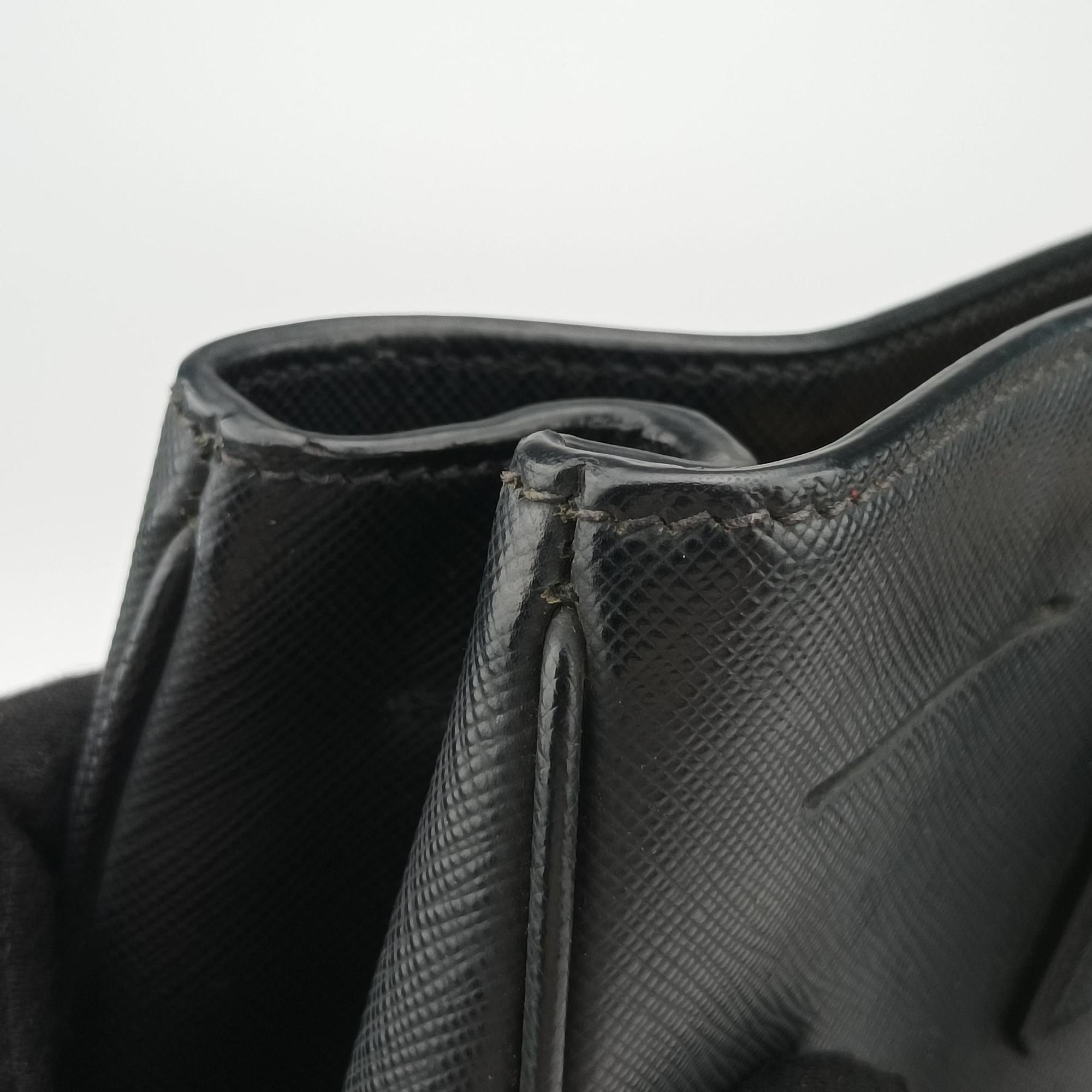 Galleria Black SAFFIANO Leather BN2274 247ガレリア ブラック サフィアーノレザー BN2274 247