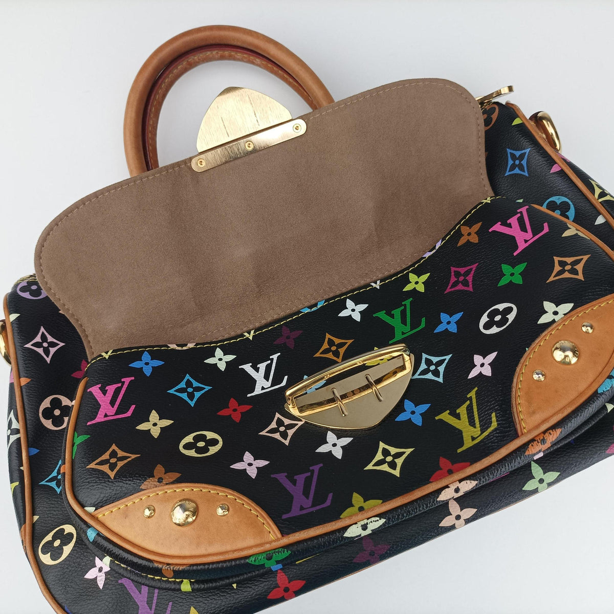 Pre-owned Louis Vuitton RITA Noir Monogram Multicolor M40126 handbag | stylenewstar