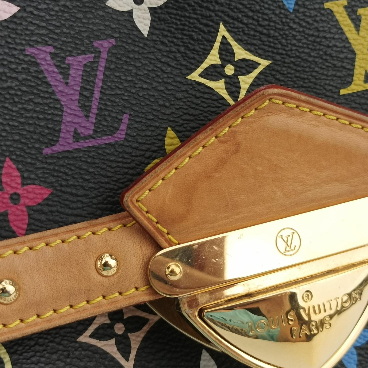 Pre-owned Louis Vuitton RITA Noir Monogram Multicolor M40126 handbag | stylenewstar