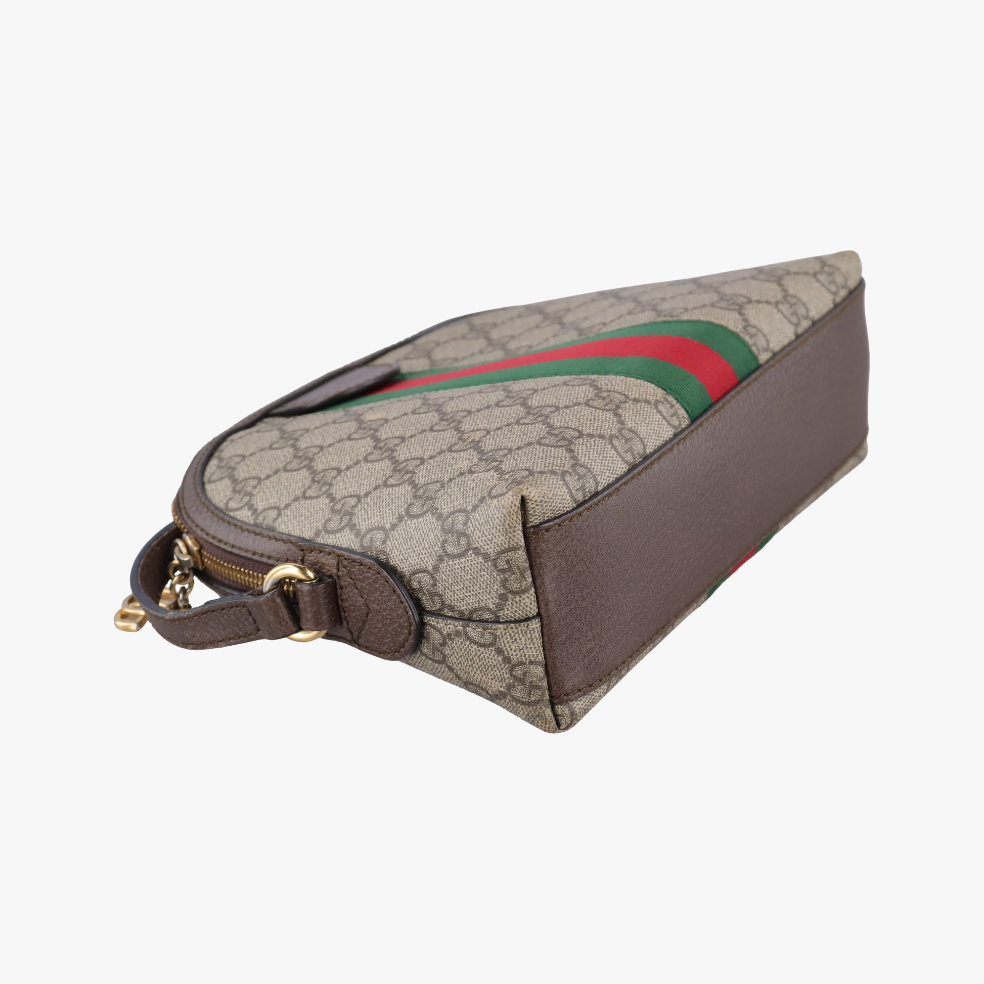 Ophidia brown×red×green PVC coated canvas×Leather 499621 E024005782オフィディア ブラウン×レッド×グリーン PVCコーティングキャンバス×レザー 499621 E024005782