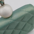 Mini Matelasse Pearl Coin Purse Green lambskin AP2119 31254080ミニマトラッセ パール コインパース グリーン ラムスキン AP2119 31254080