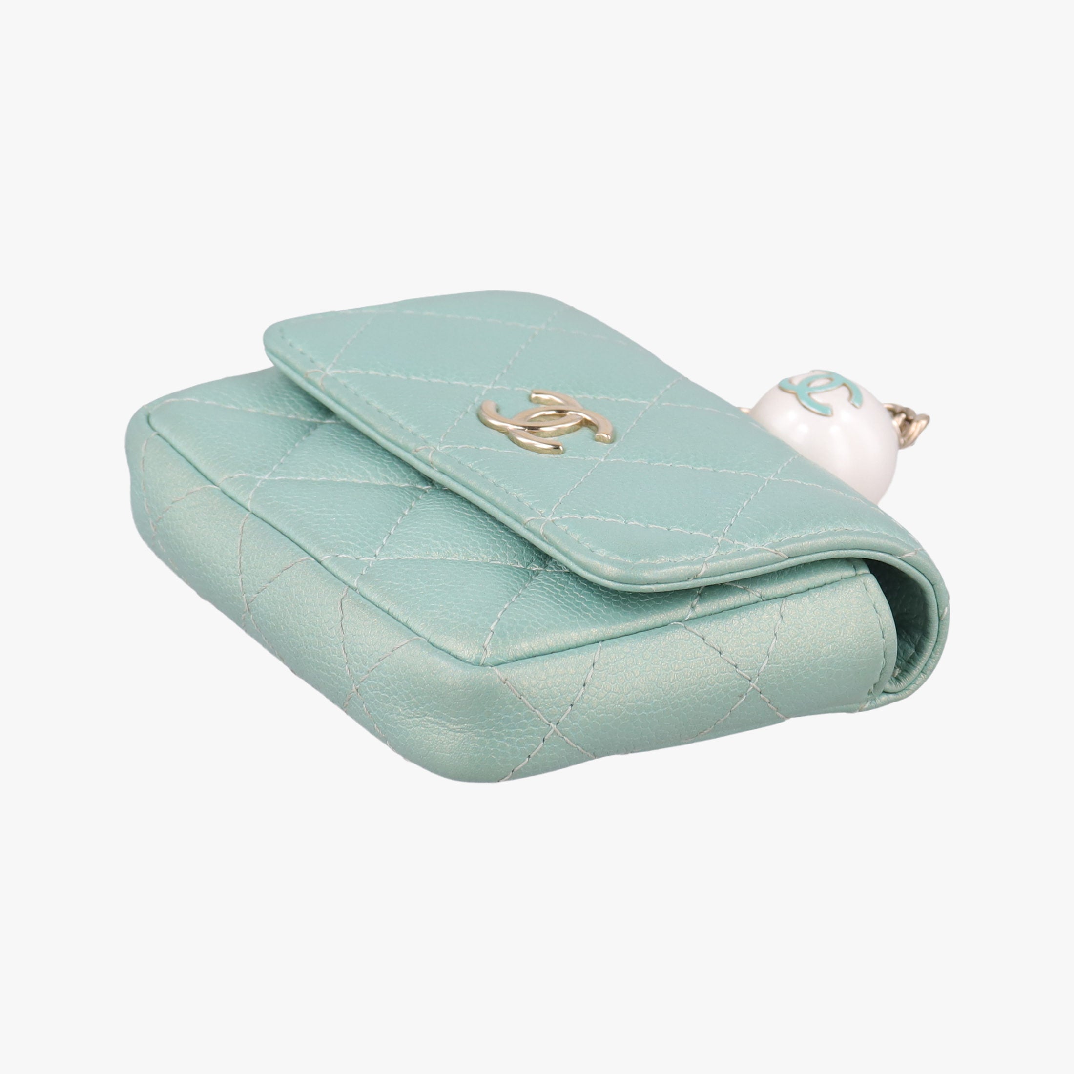 Mini Matelasse Pearl Coin Purse Green lambskin AP2119 31254080ミニマトラッセ パール コインパース グリーン ラムスキン AP2119 31254080