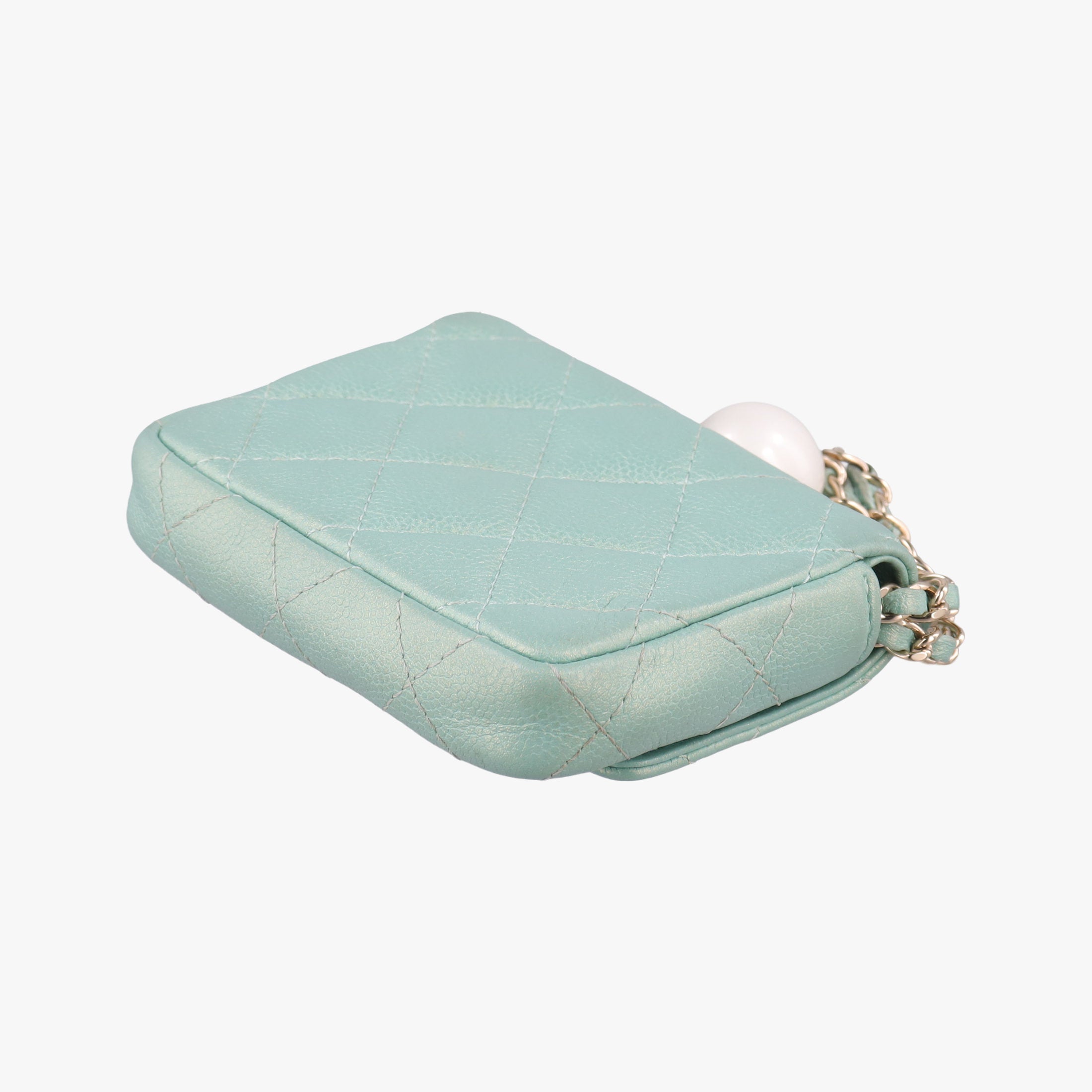 Mini Matelasse Pearl Coin Purse Green lambskin AP2119 31254080ミニマトラッセ パール コインパース グリーン ラムスキン AP2119 31254080