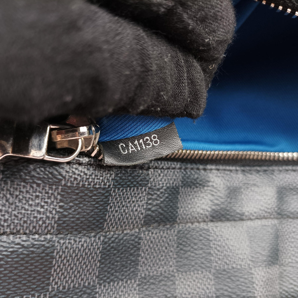 District PM Blue×Black Damier Graphite N42420 CA1138ディストリクトPM ブルー×ブラック ダミエ グラフィット N42420 CA1138