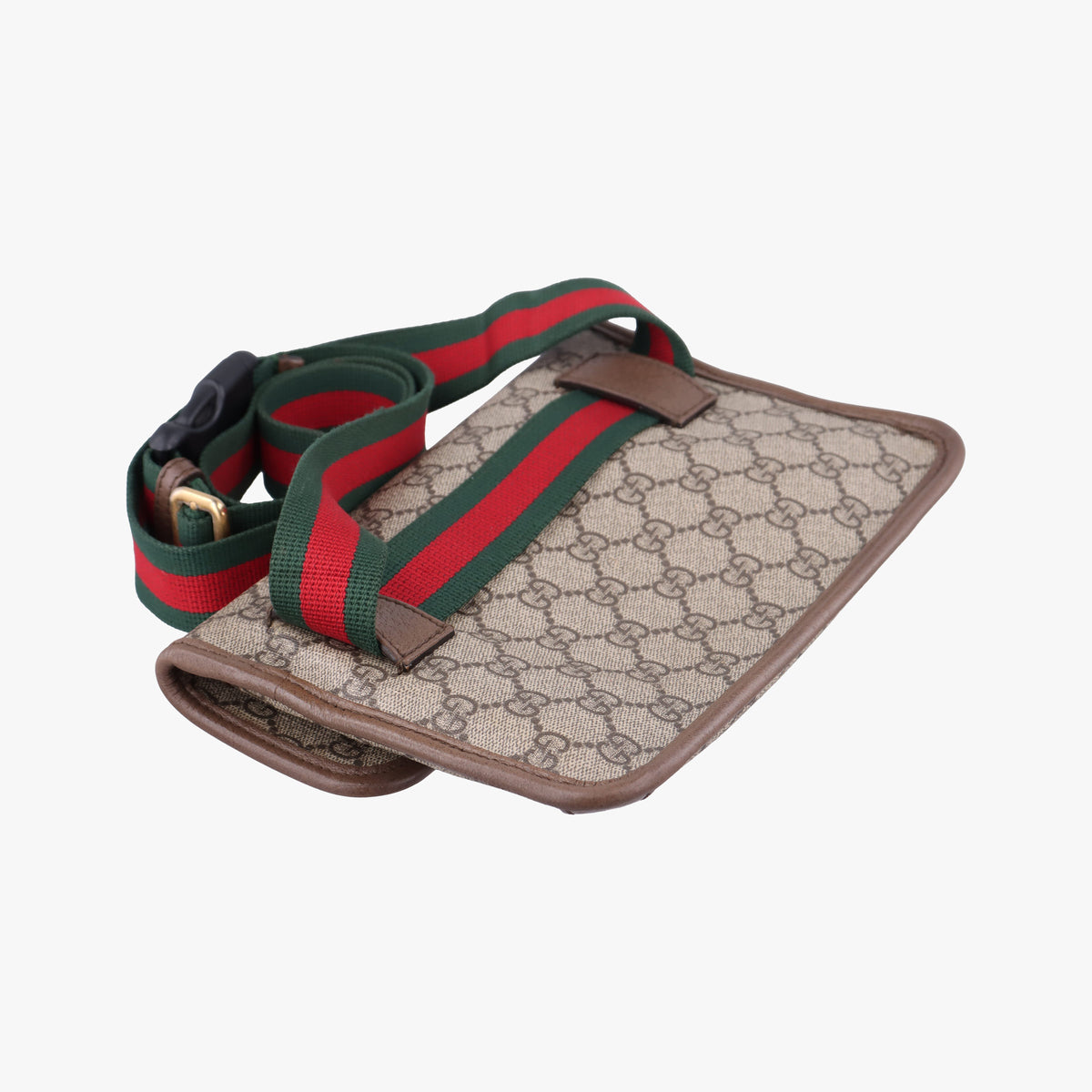 Pre-owned Gucci NEO VINTAGE GG Supreme Beige×Brown PVC coated canvas×Leather 493930 bum bag/waist bag | stylenewstar
