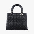 Lady Dior Black lambskin 08-MA-1120レディディオール ブラック ラムスキン 08-MA-1120