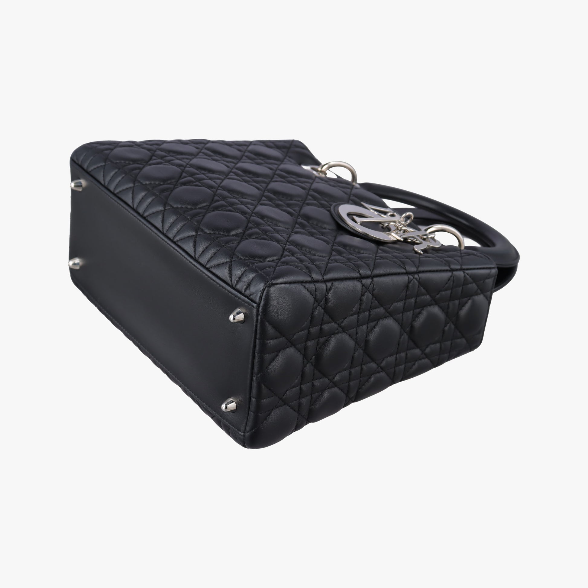 Lady Dior Black lambskin 08-MA-1120レディディオール ブラック ラムスキン 08-MA-1120