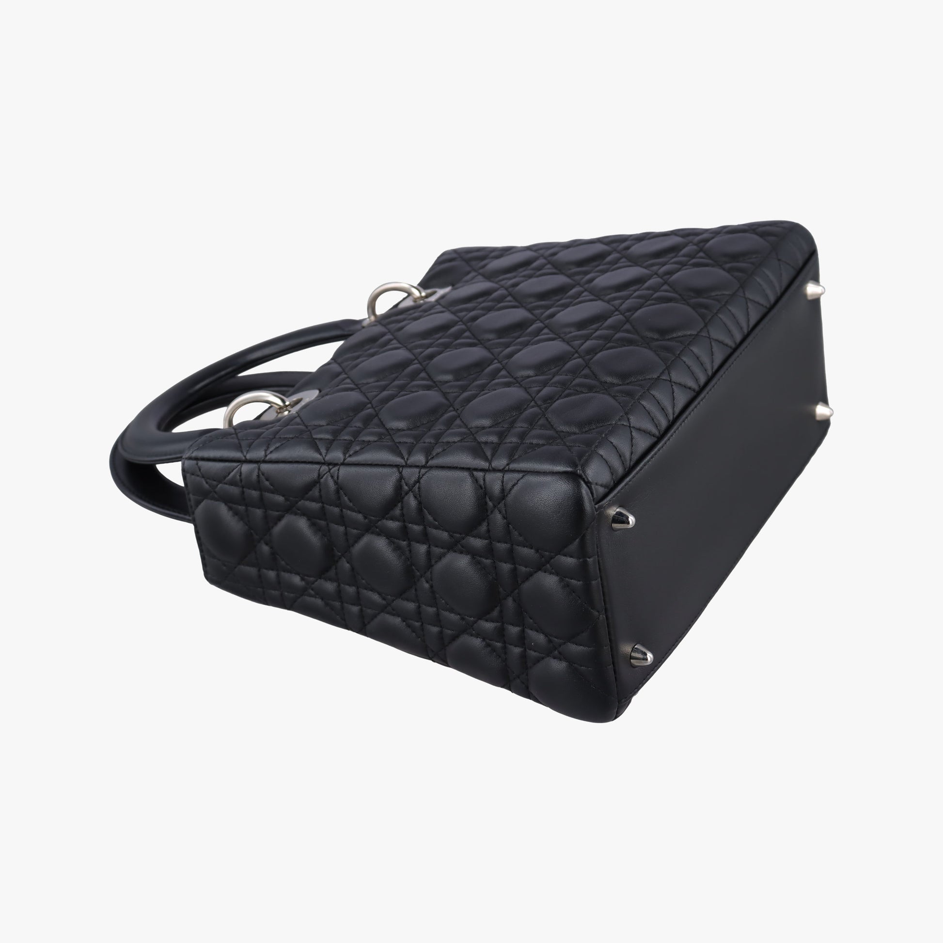 Lady Dior Black lambskin 08-MA-1120レディディオール ブラック ラムスキン 08-MA-1120