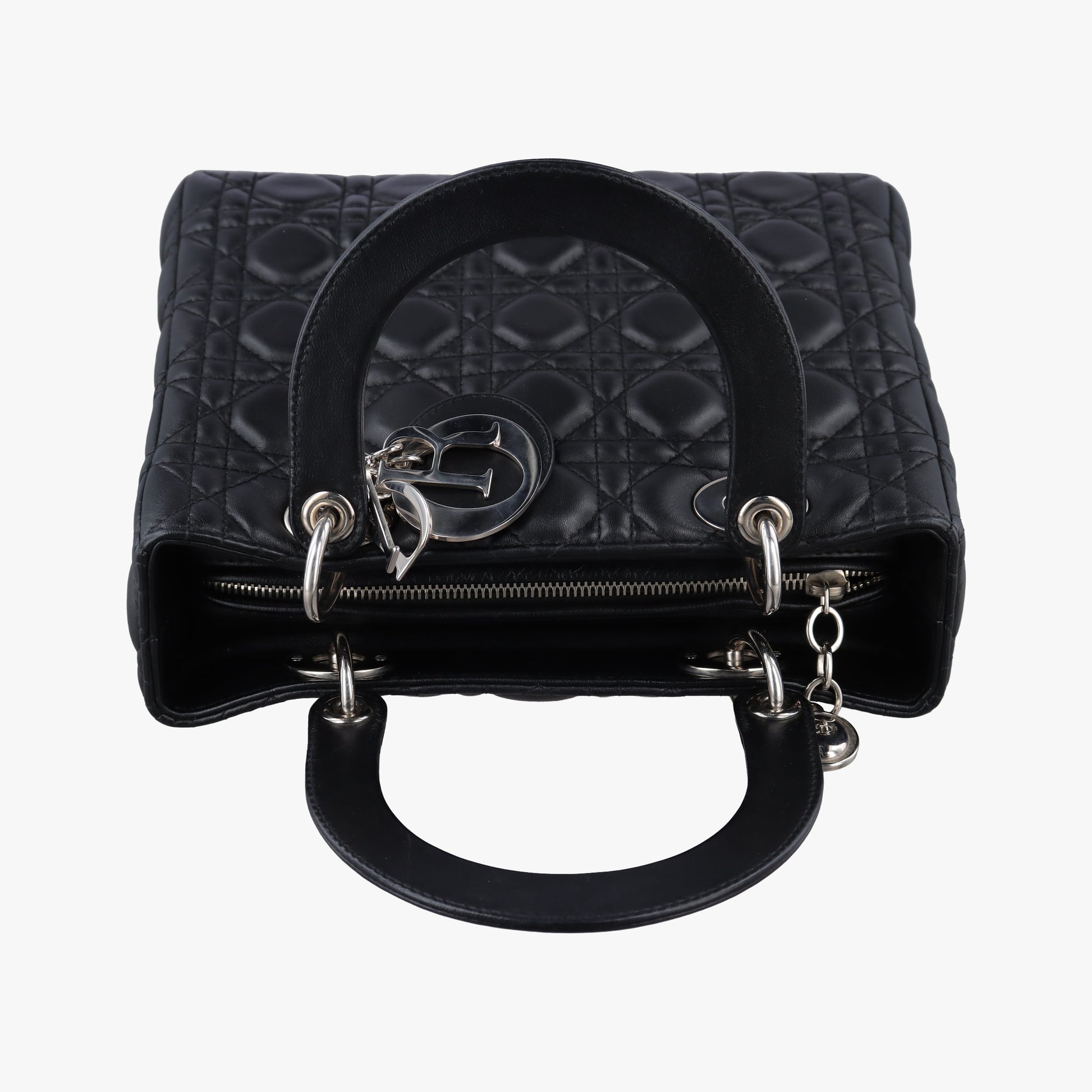 Lady Dior Black lambskin 08-MA-1120レディディオール ブラック ラムスキン 08-MA-1120
