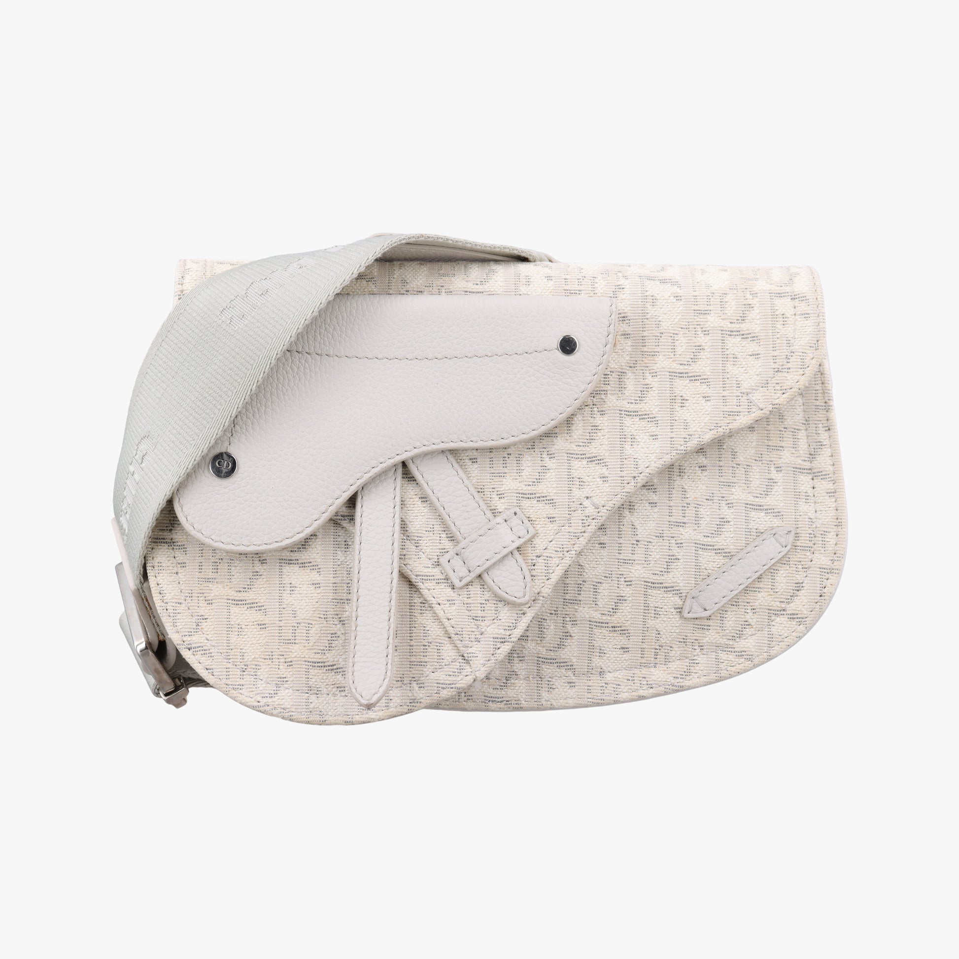 Saddle White Jacquard × Leather 19-BO-1109サドルバッグ ホワイト ジャガード×レザー 19-BO-1109
