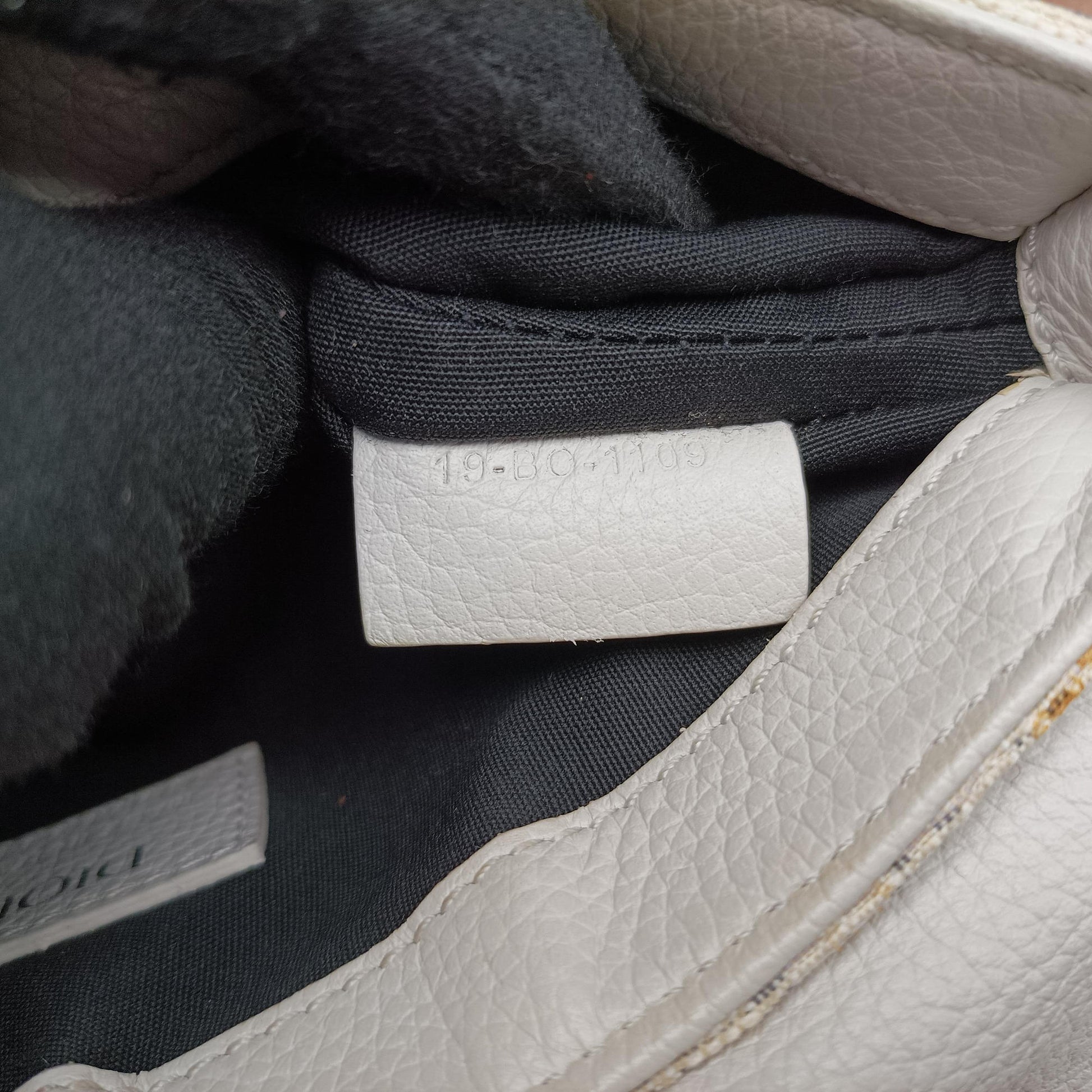Saddle White Jacquard × Leather 19-BO-1109サドルバッグ ホワイト ジャガード×レザー 19-BO-1109
