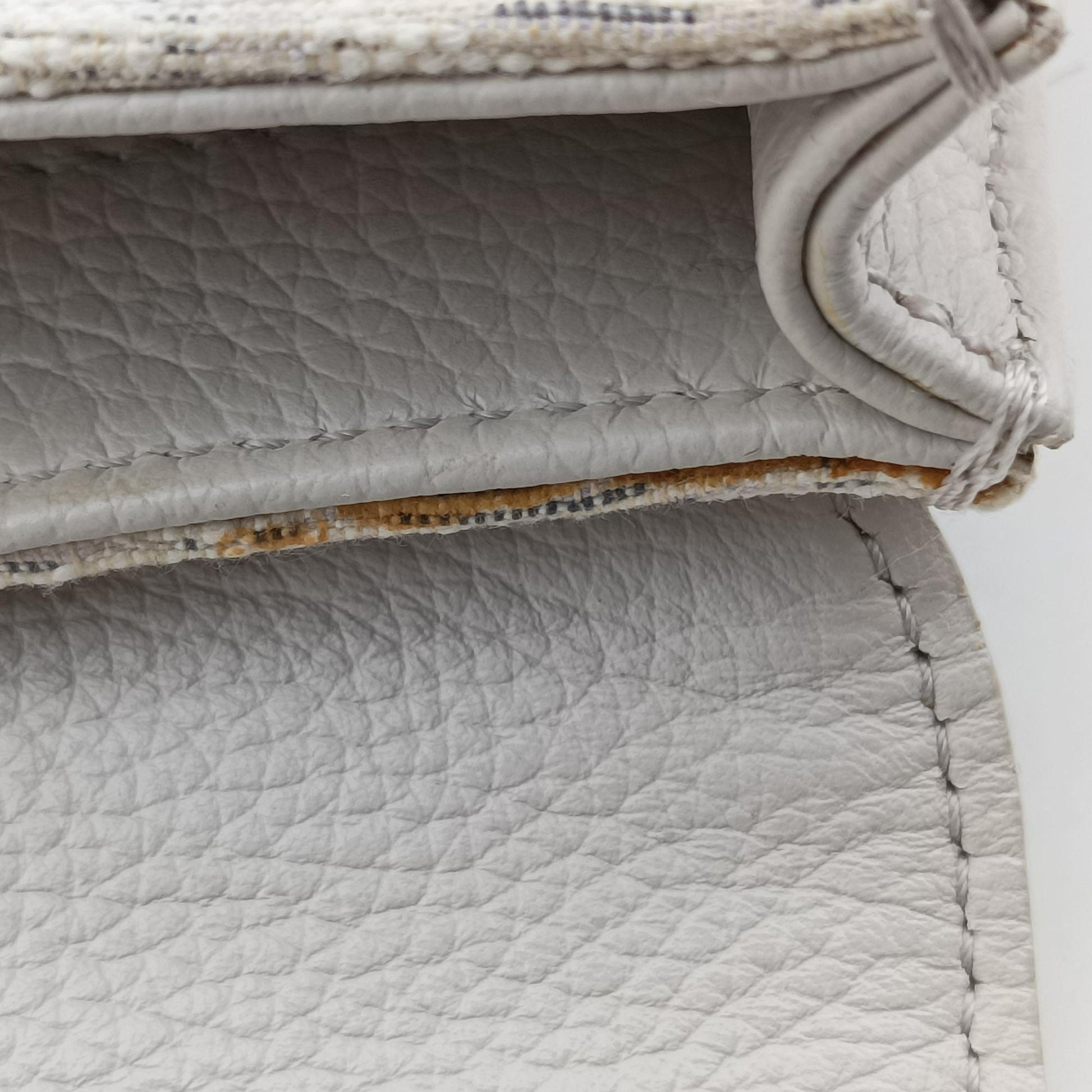 Saddle White Jacquard × Leather 19-BO-1109サドルバッグ ホワイト ジャガード×レザー 19-BO-1109