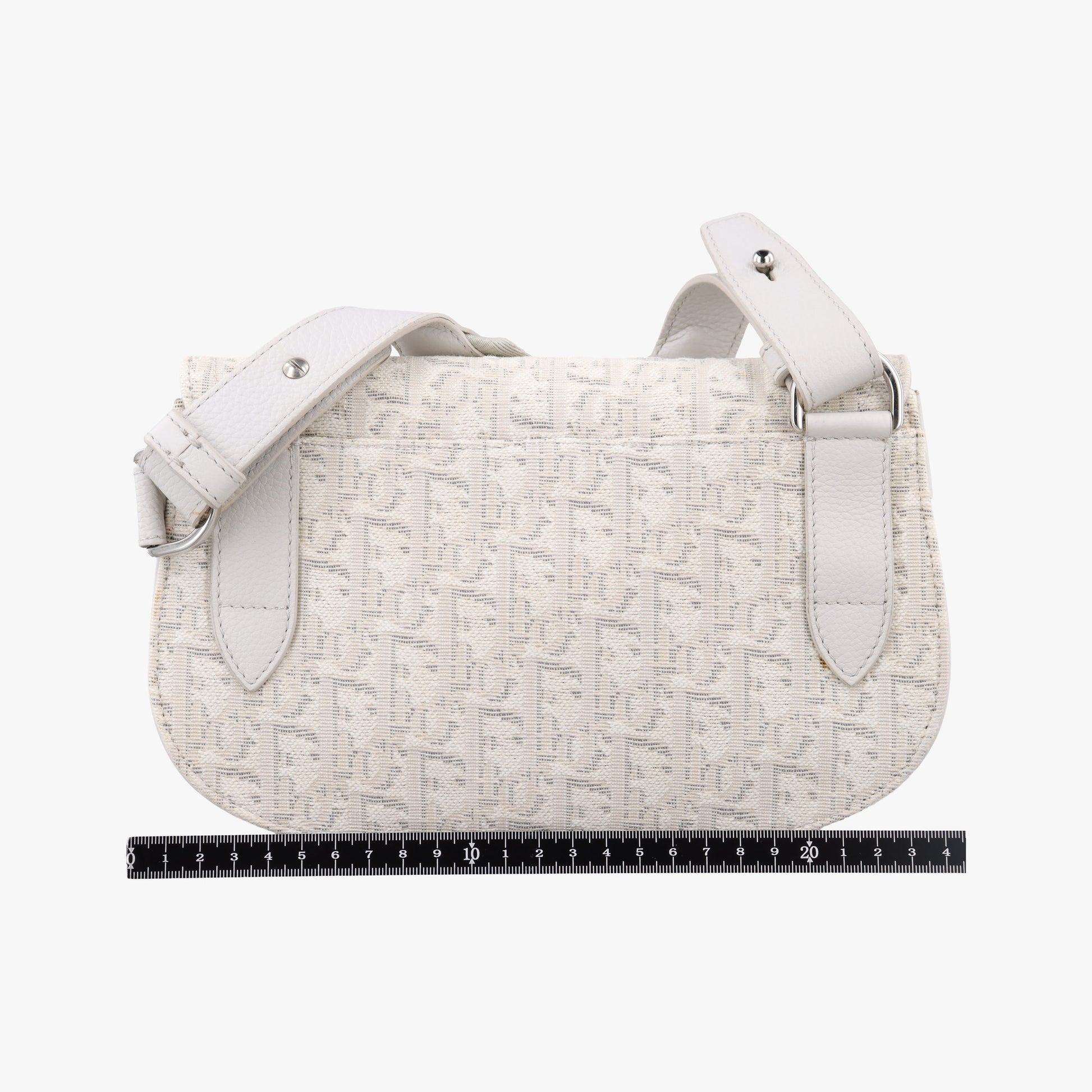 Saddle White Jacquard × Leather 19-BO-1109サドルバッグ ホワイト ジャガード×レザー 19-BO-1109