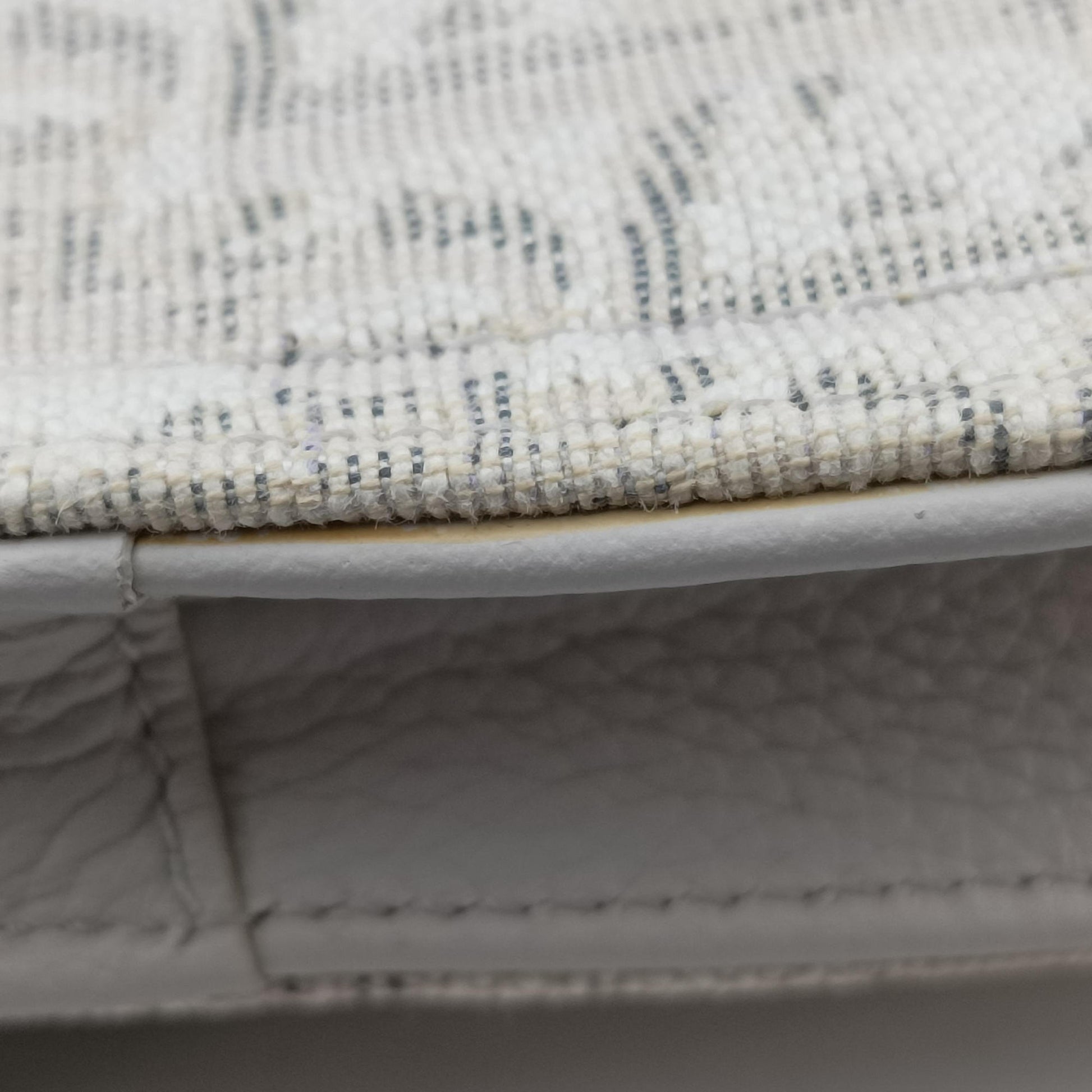 Saddle White Jacquard × Leather 19-BO-1109サドルバッグ ホワイト ジャガード×レザー 19-BO-1109