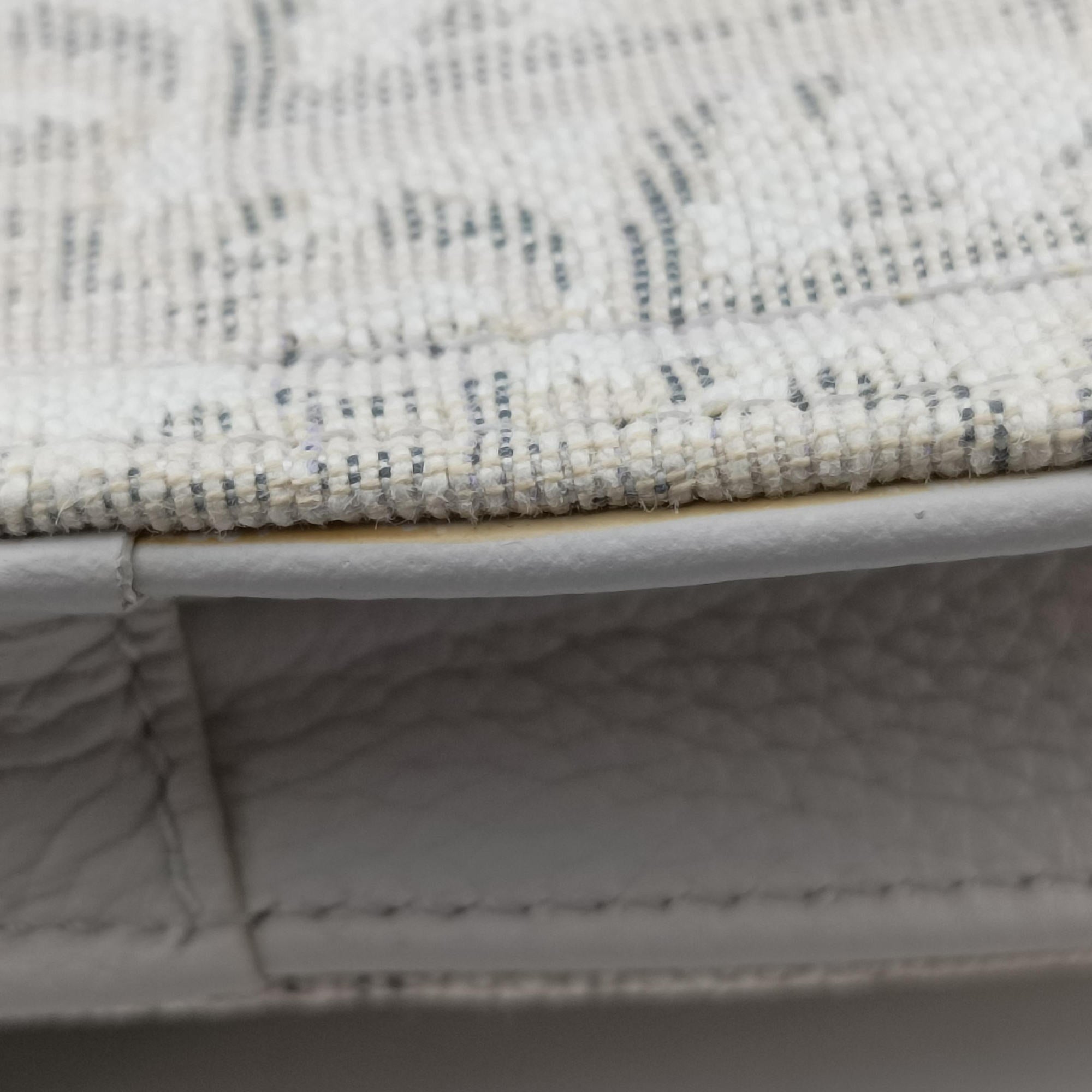 Saddle White Jacquard × Leather 19-BO-1109サドルバッグ ホワイト ジャガード×レザー 19-BO-1109