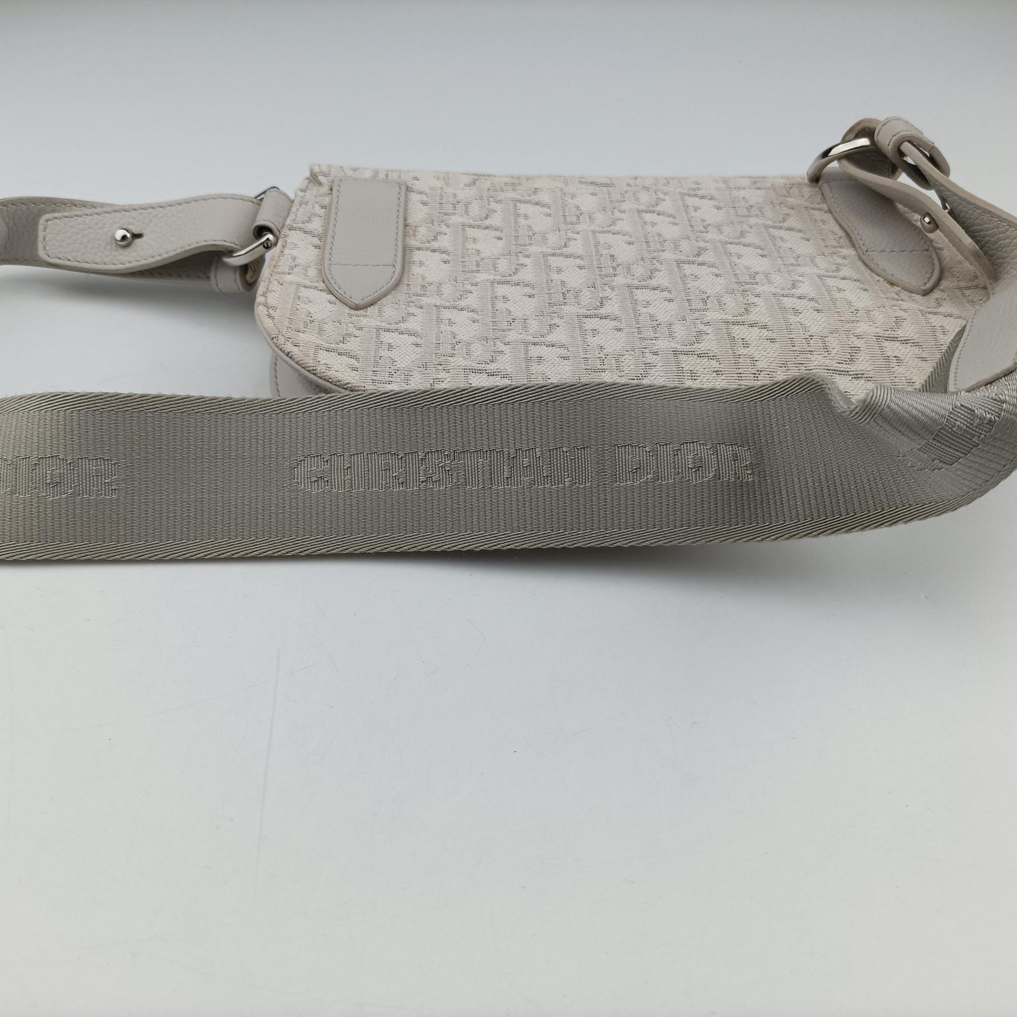 Saddle White Jacquard × Leather 19-BO-1109サドルバッグ ホワイト ジャガード×レザー 19-BO-1109