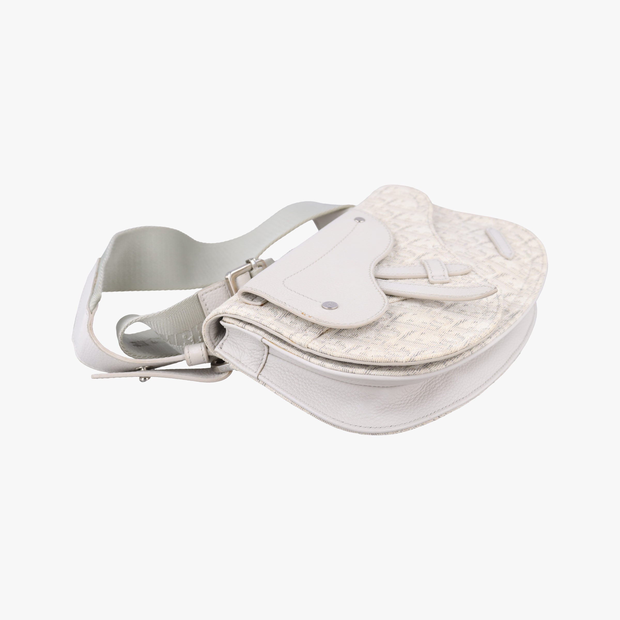 Saddle White Jacquard × Leather 19-BO-1109サドルバッグ ホワイト ジャガード×レザー 19-BO-1109