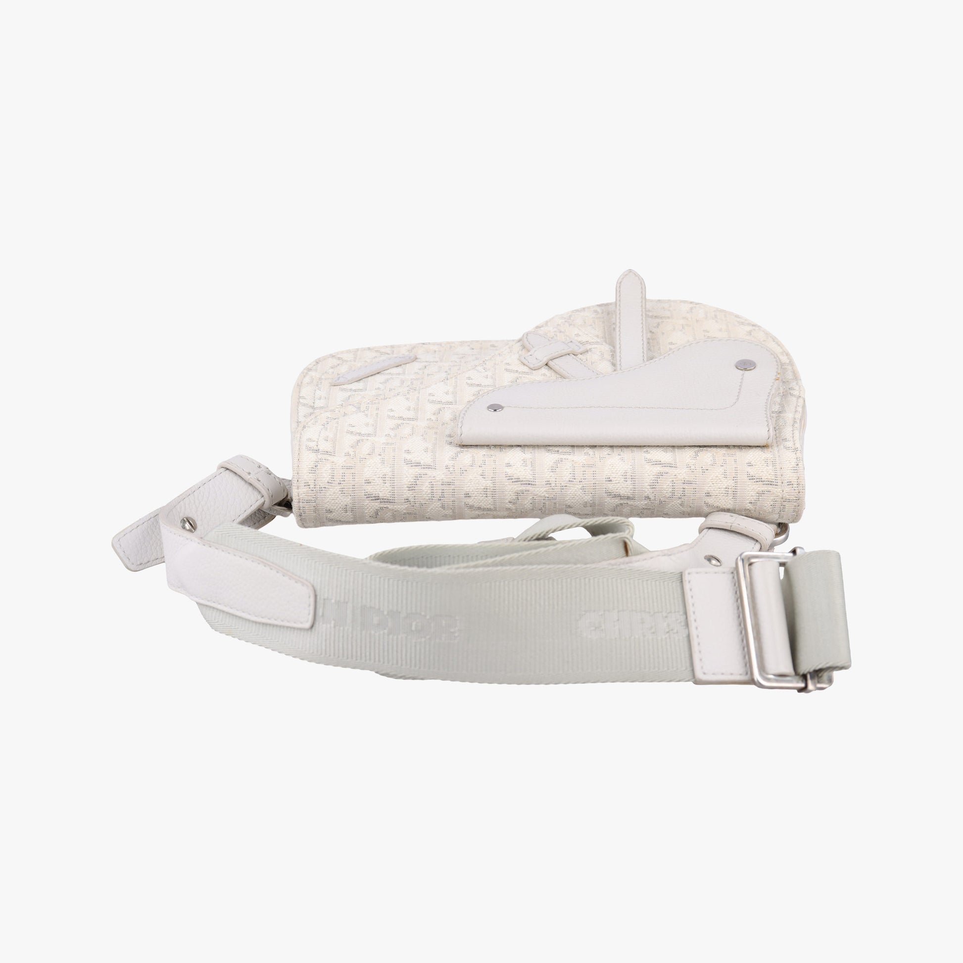 Saddle White Jacquard × Leather 19-BO-1109サドルバッグ ホワイト ジャガード×レザー 19-BO-1109