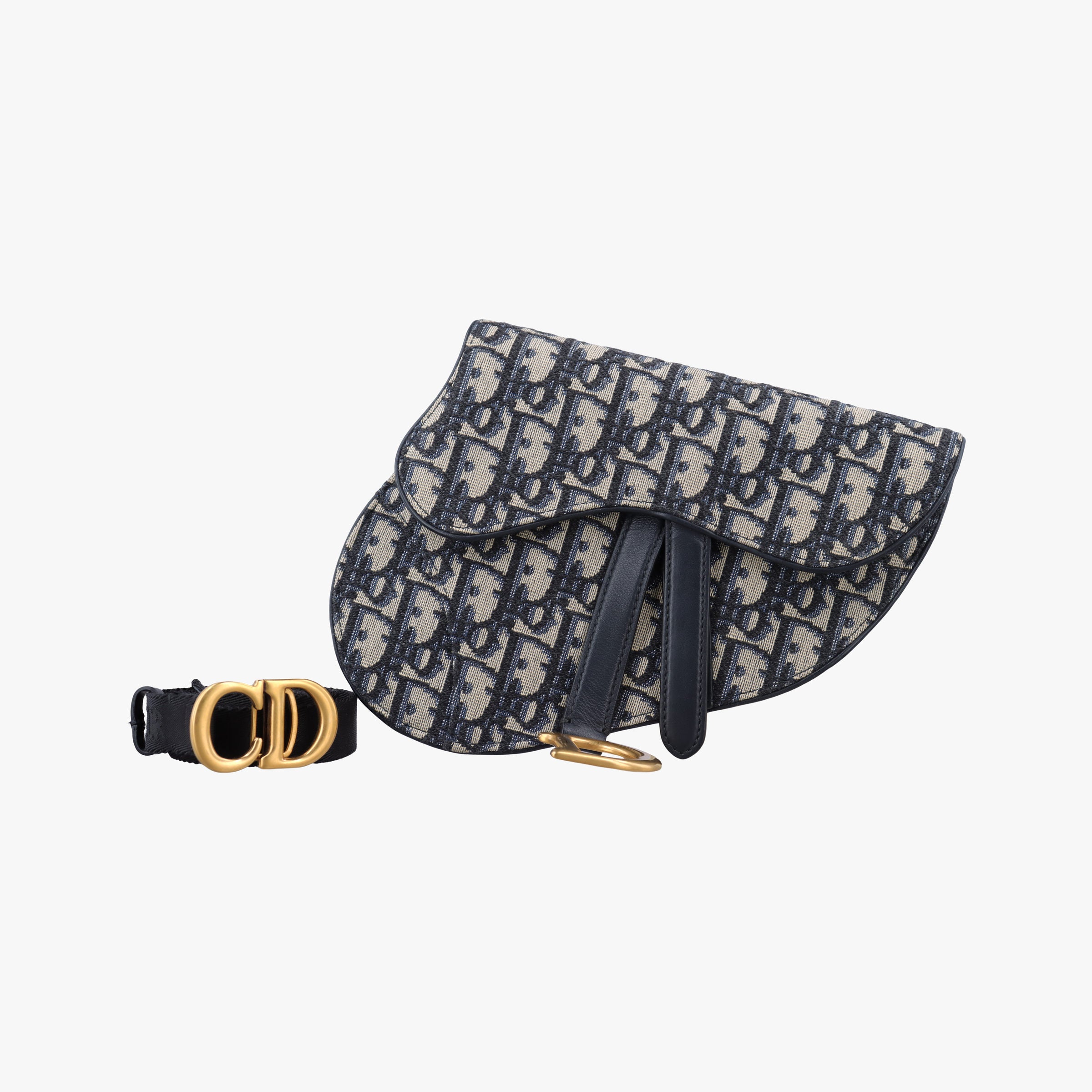 Saddle Navy Jacquard×Leather 50-MA-0149サドル ネイビー ジャガード×レザー 50-MA-0149