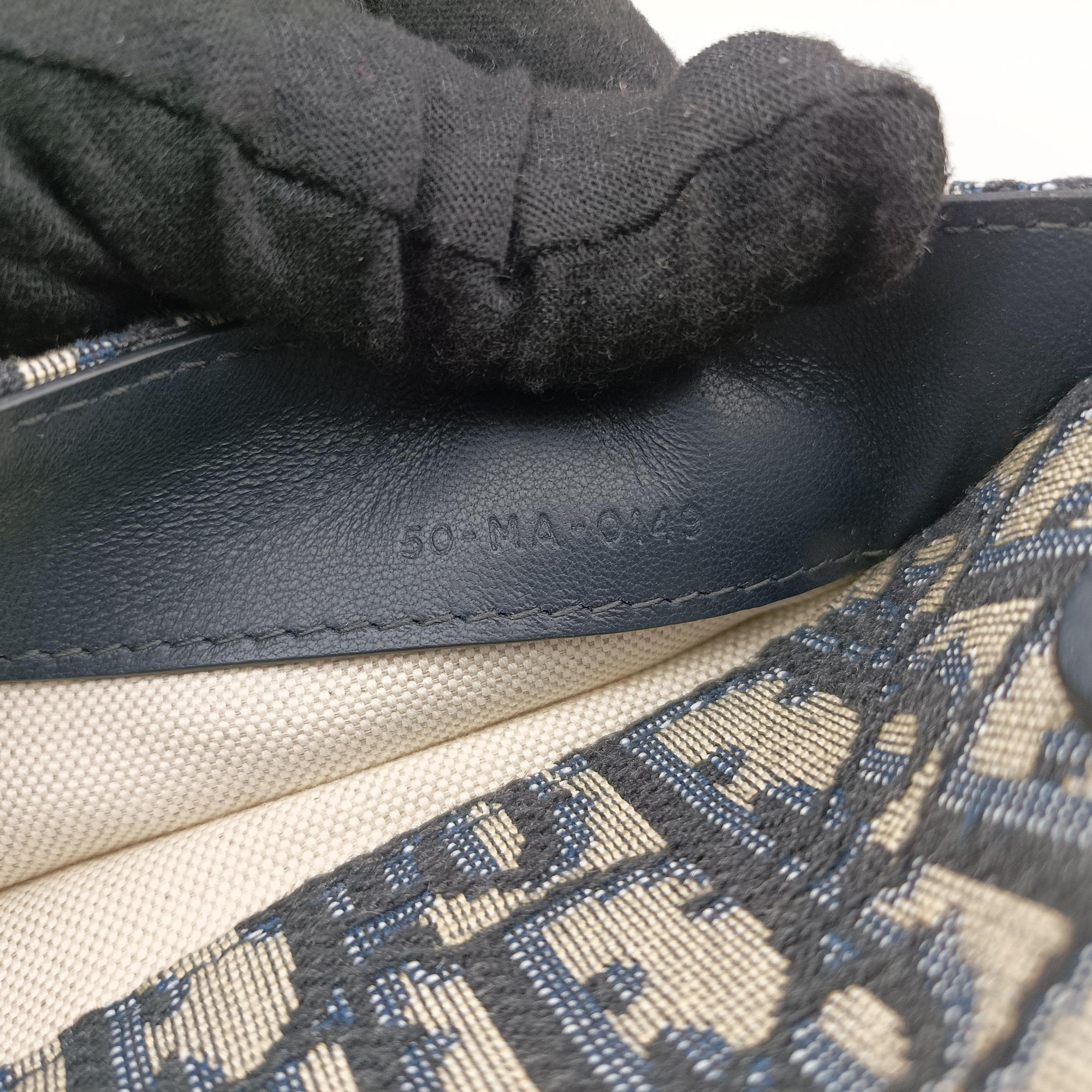 Saddle Navy Jacquard×Leather 50-MA-0149サドル ネイビー ジャガード×レザー 50-MA-0149