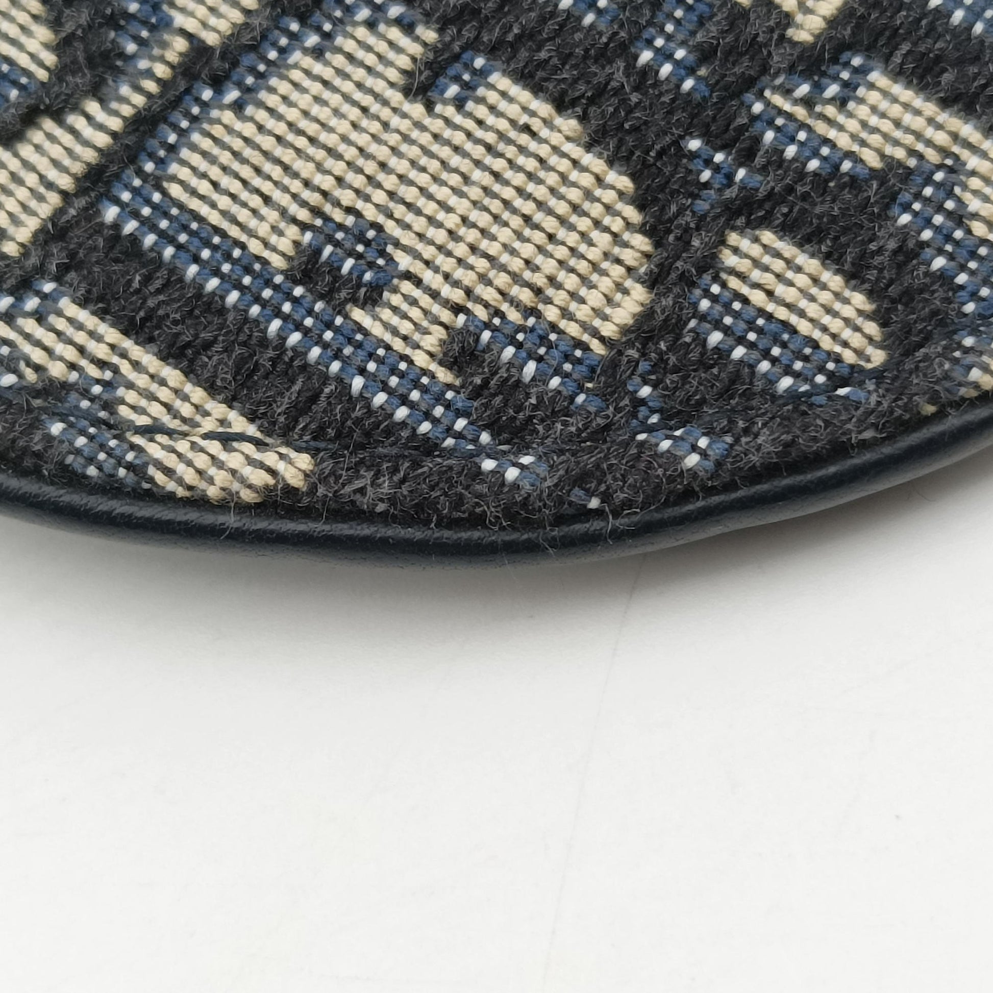 Saddle Navy Jacquard×Leather 50-MA-0149サドル ネイビー ジャガード×レザー 50-MA-0149