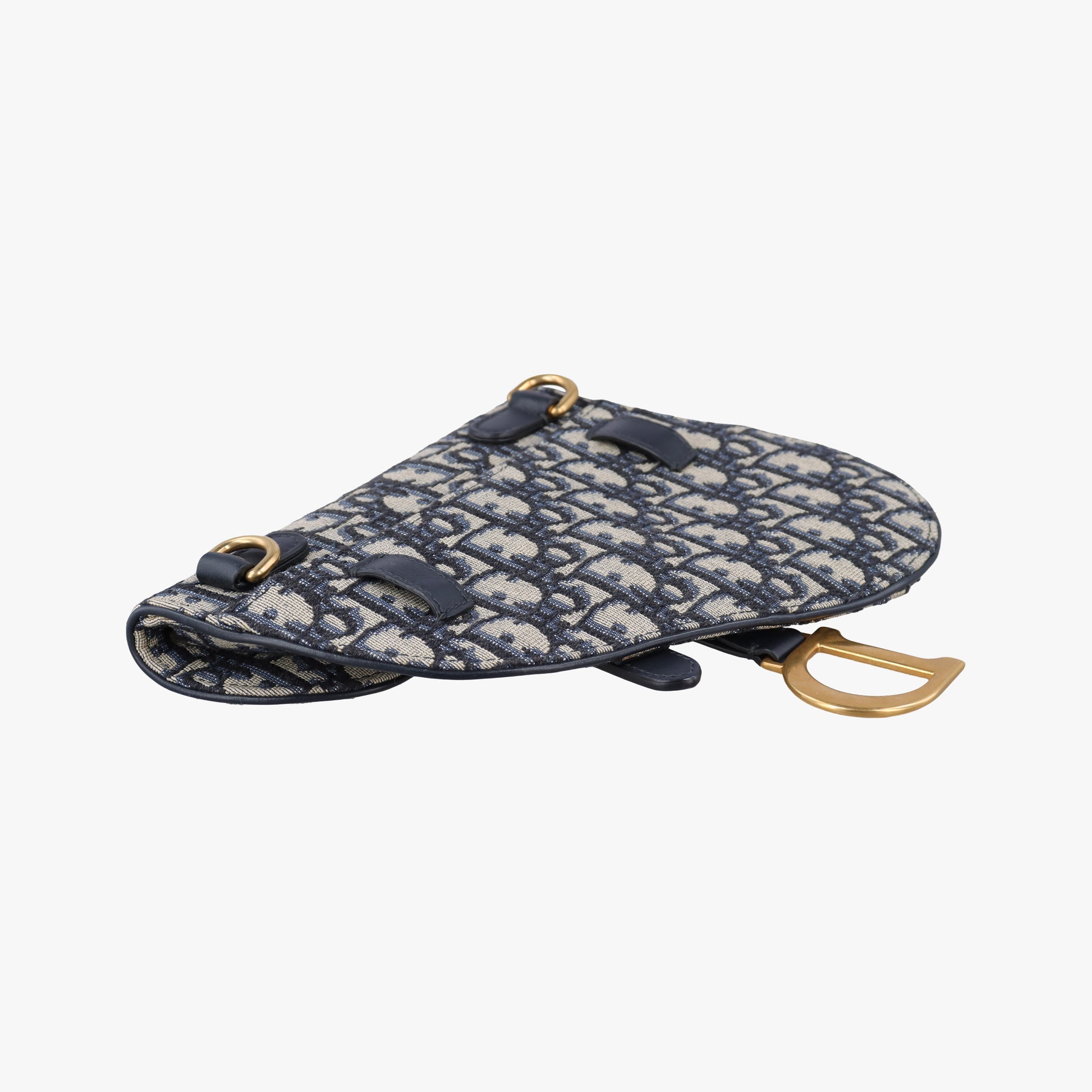 Saddle Navy Jacquard×Leather 50-MA-0149サドル ネイビー ジャガード×レザー 50-MA-0149