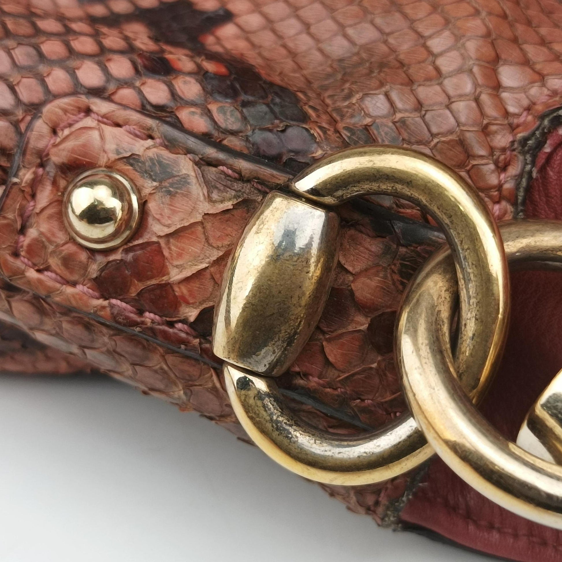 Bamboo Pink snakeskin 169961 I0138586バンブー ピンク ヘビ革 169961 I0138586