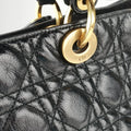 Lady Dior Black lambskin 01-BO-0147レディディオール ブラック ラムスキン 01-BO-0147